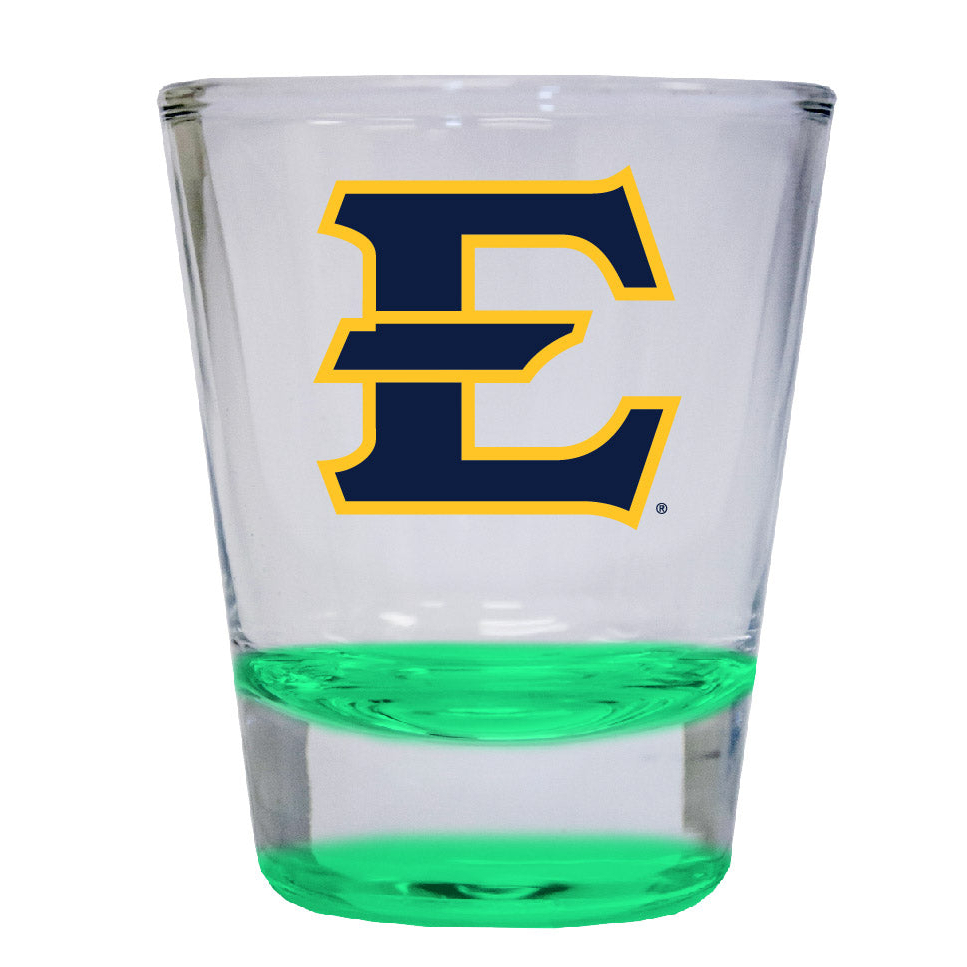East Tennessee State University 2 Ounce Color Etched Shot Glasses - Orange, 1