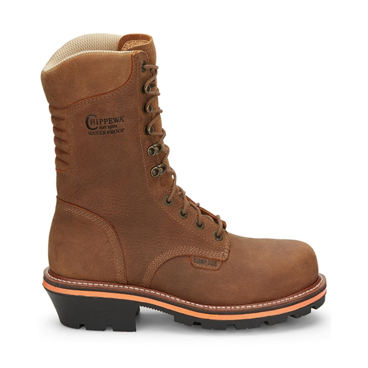 Chippewa Men's 10 Thunderstruck Logger Waterproof Composite Toe Insulated Lace-Up Work Boot Brown - TH1030 ONE SIZE TAN - TAN, 9.5 Wide