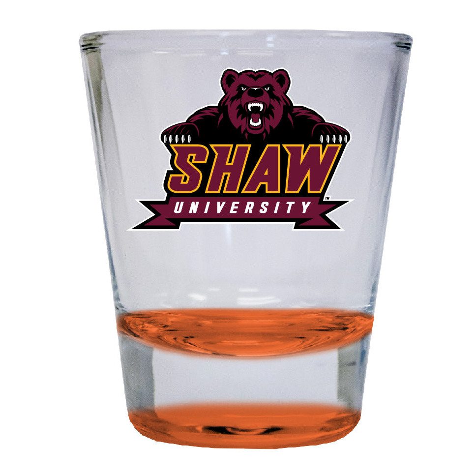 Shaw University Bears 2 Ounce Color Etched Shot Glasses - Orange, 1
