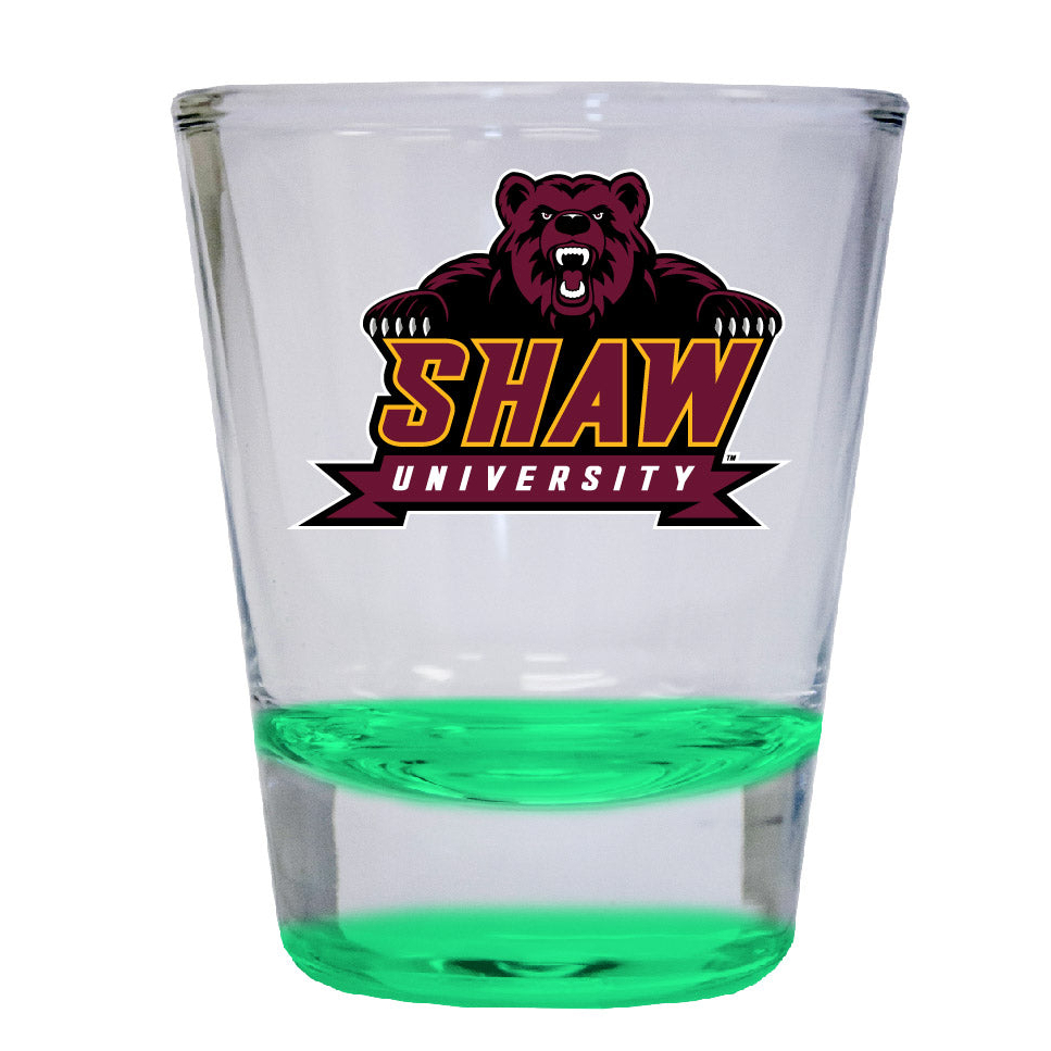 Shaw University Bears 2 Ounce Color Etched Shot Glasses - Green, 1