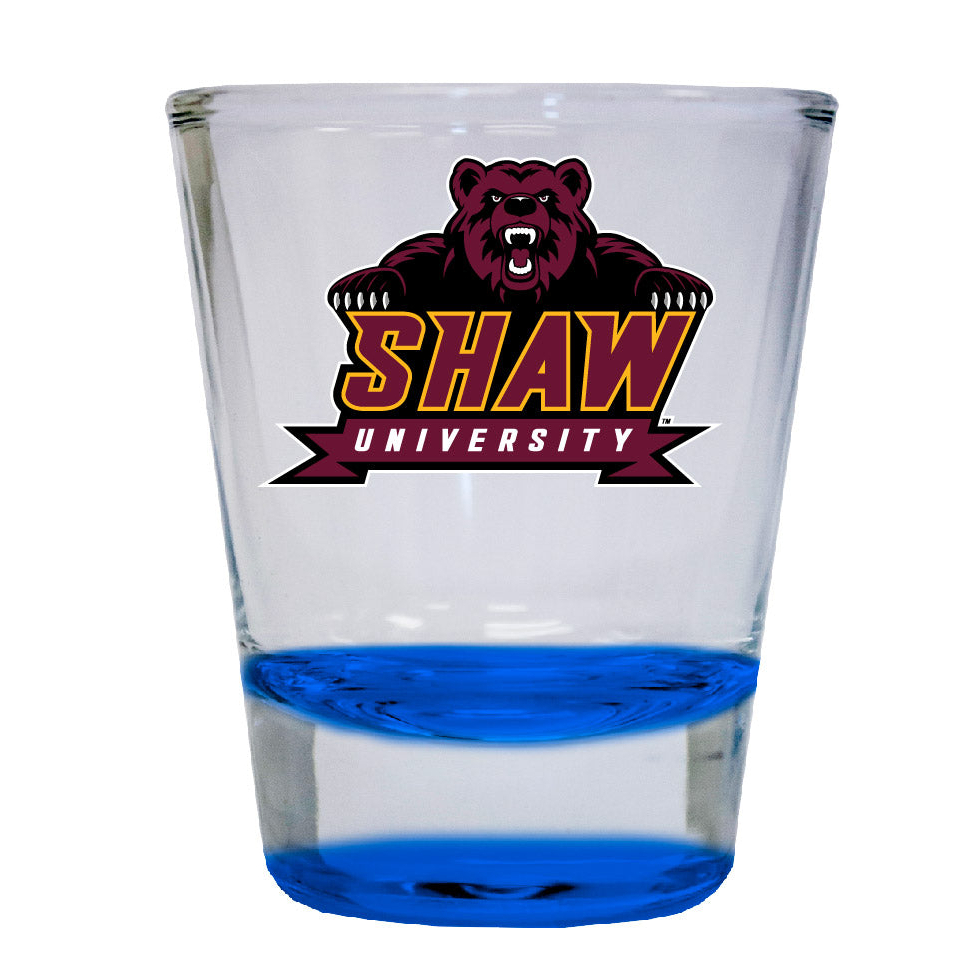Shaw University Bears 2 Ounce Color Etched Shot Glasses - Blue, 1