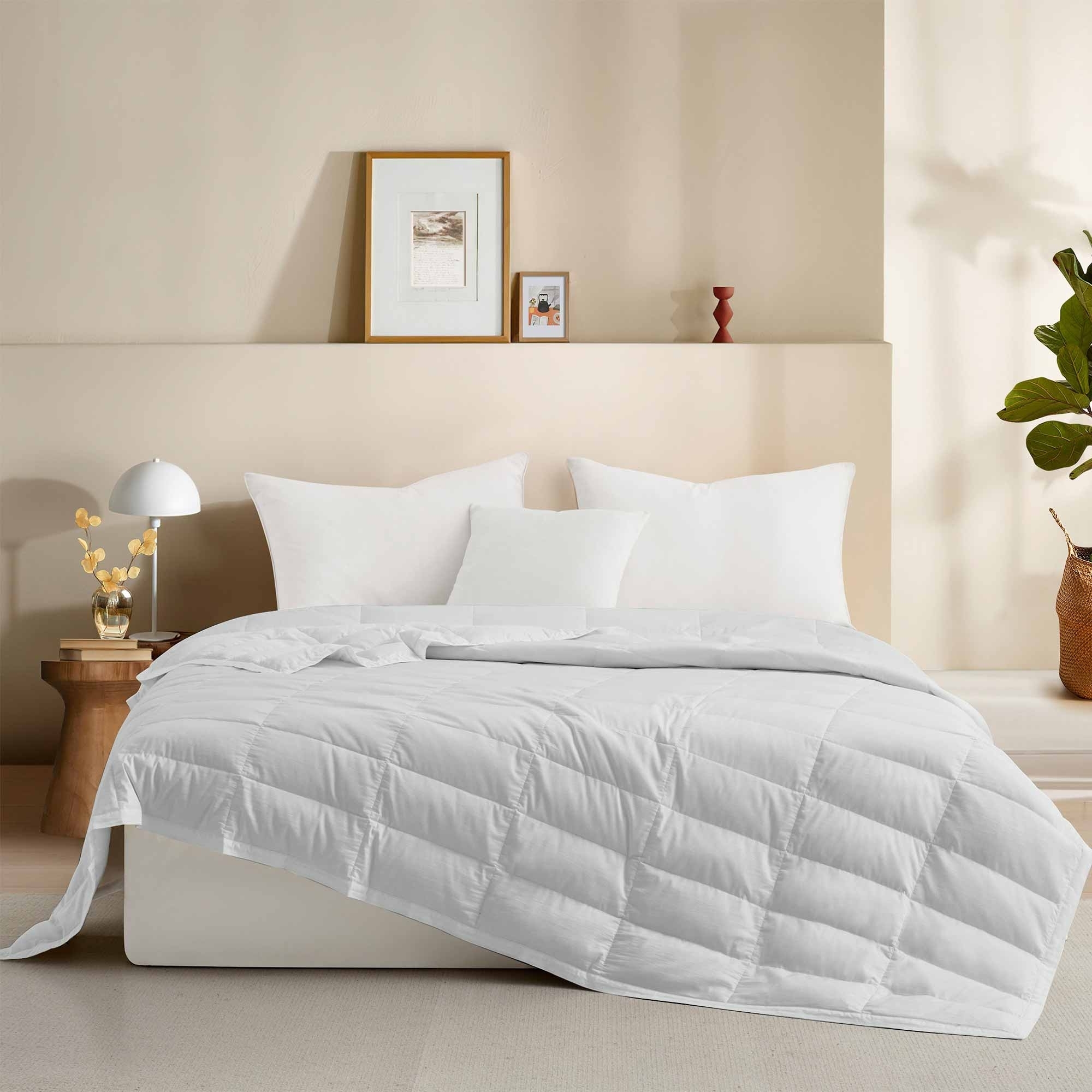 TENCELâ¢ Lyocell Lightweight Cooling Down Blanket-Luxurious Comfort Summer Blanket - Light Grey, King