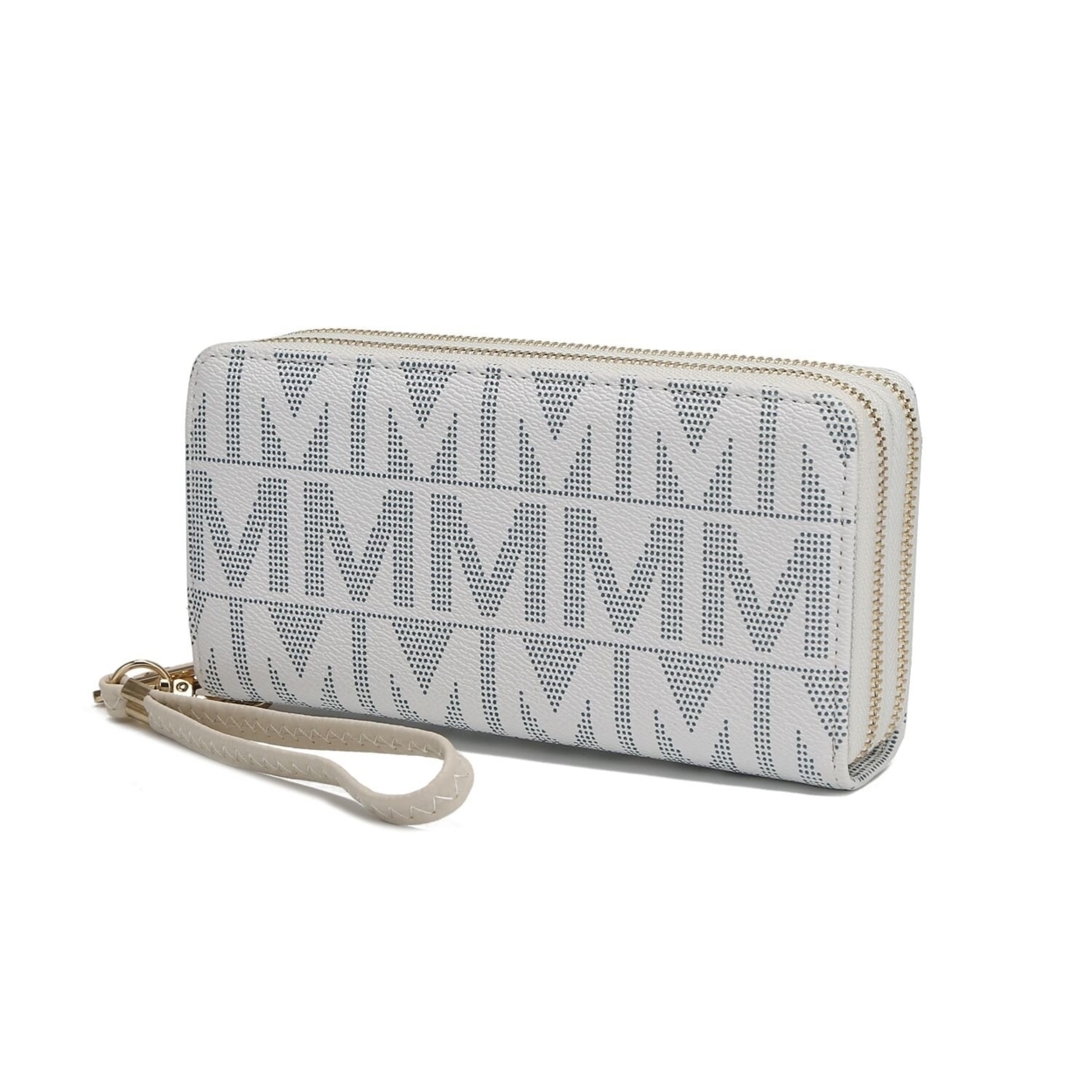 MKF Collection Danielle Milan M Signature Wallet Wristlet By Mia K. Handbag - White