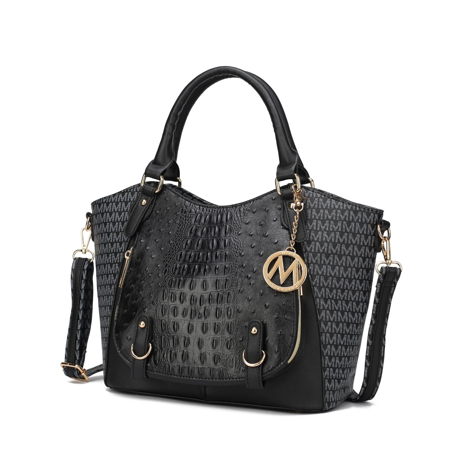 MKF Collection Jacqueline Signature Satchel Handbag By Mia K. - Black