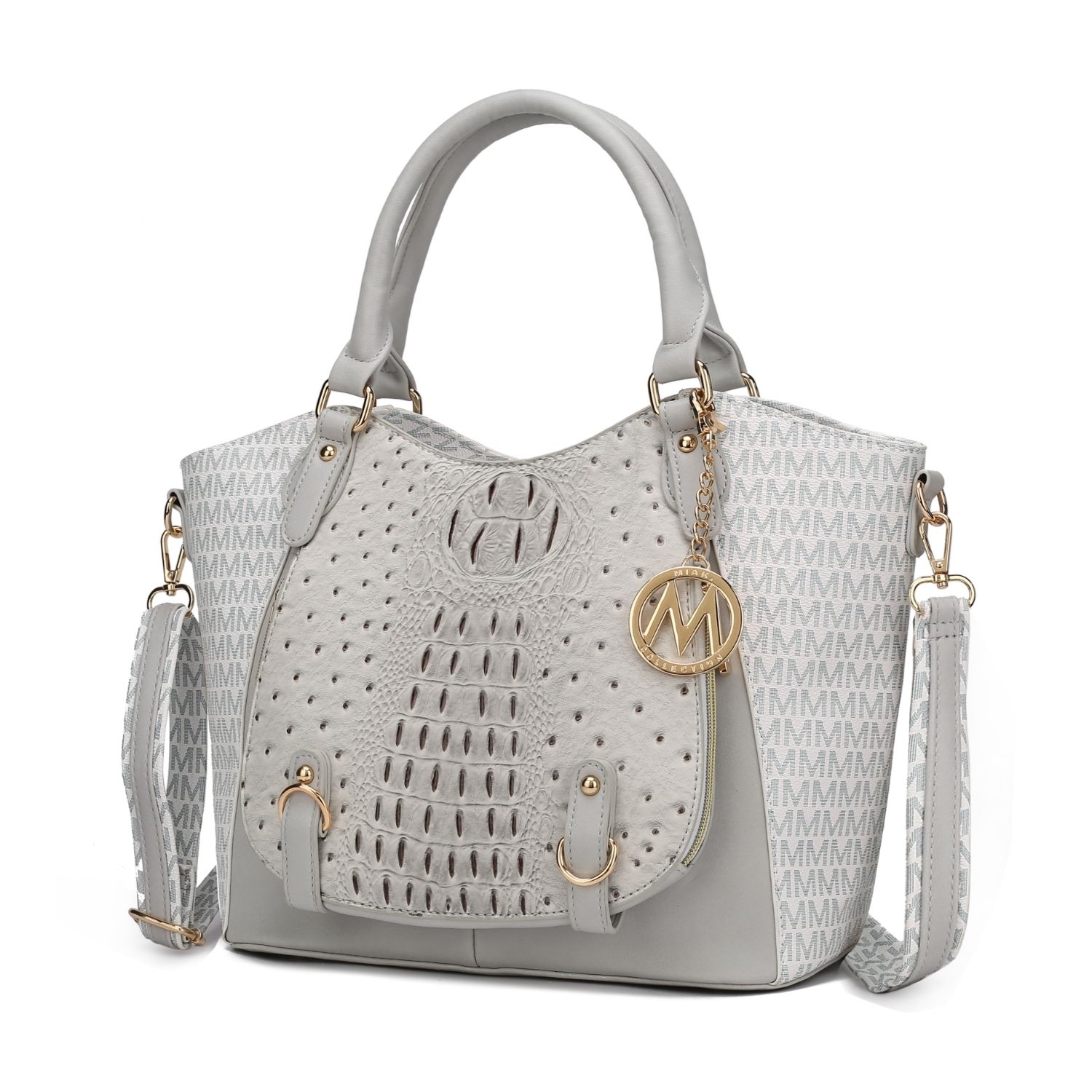 MKF Collection Jacqueline Signature Satchel Handbag By Mia K. - White