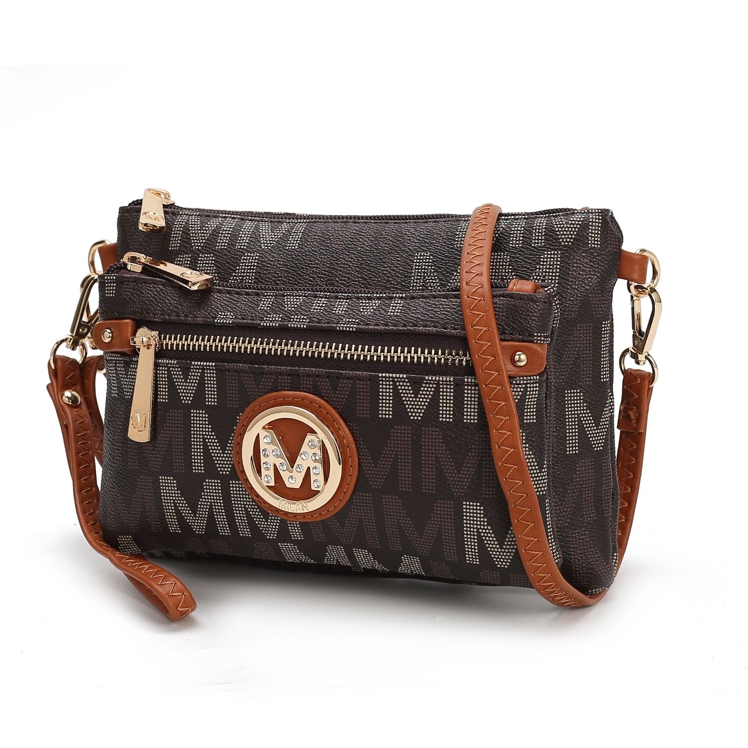MKF Collection Camren M Signature Crossbody Handbag By Mia K. - Brown