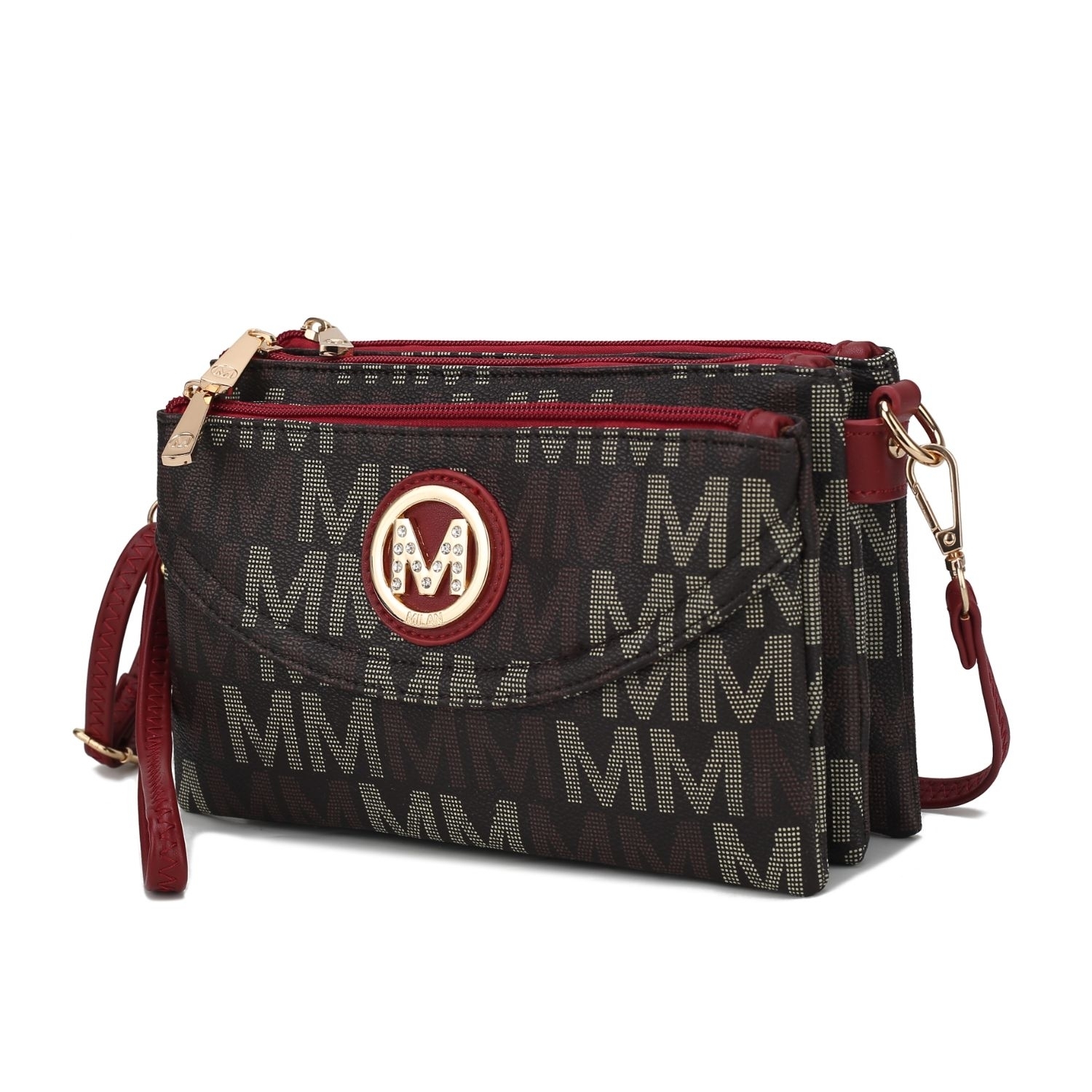 MKF Collection Ishani M Signature Cross-body Handbag By Mia K. - Red