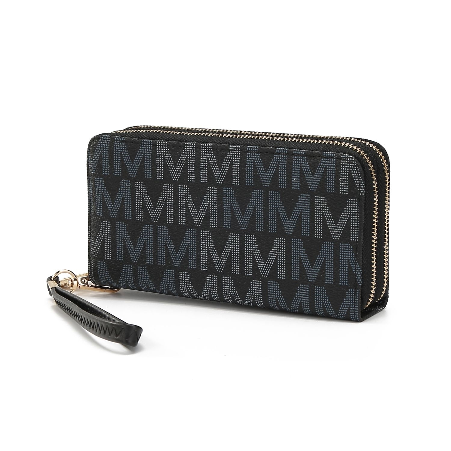 MKF Collection Hofstra M Signature Wallet Wristlet By Mia K. Handbag - Black