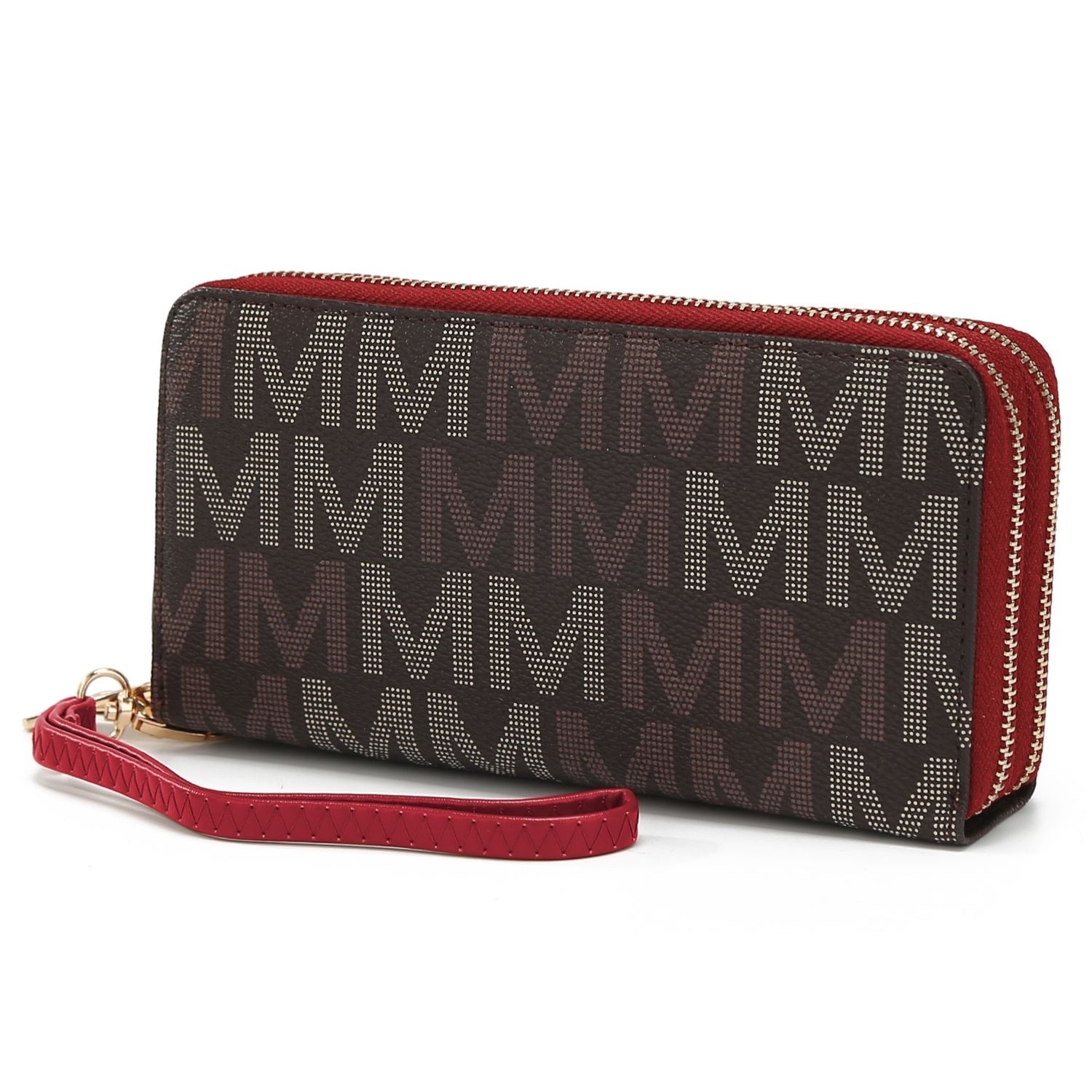 MKF Collection Hofstra M Signature Wallet Wristlet By Mia K. Handbag - Red