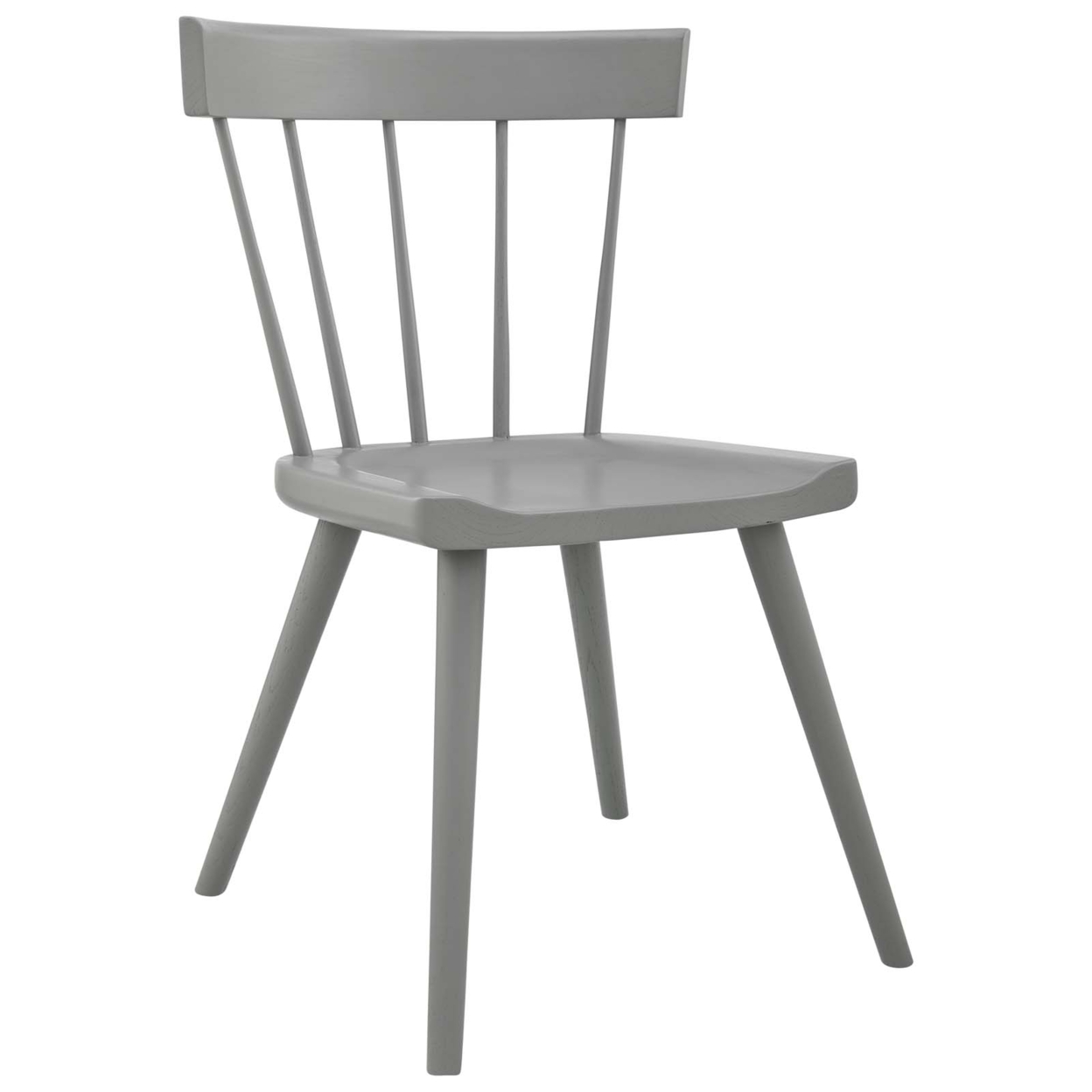 Sutter Wood Dining Side Chair, Light Gray