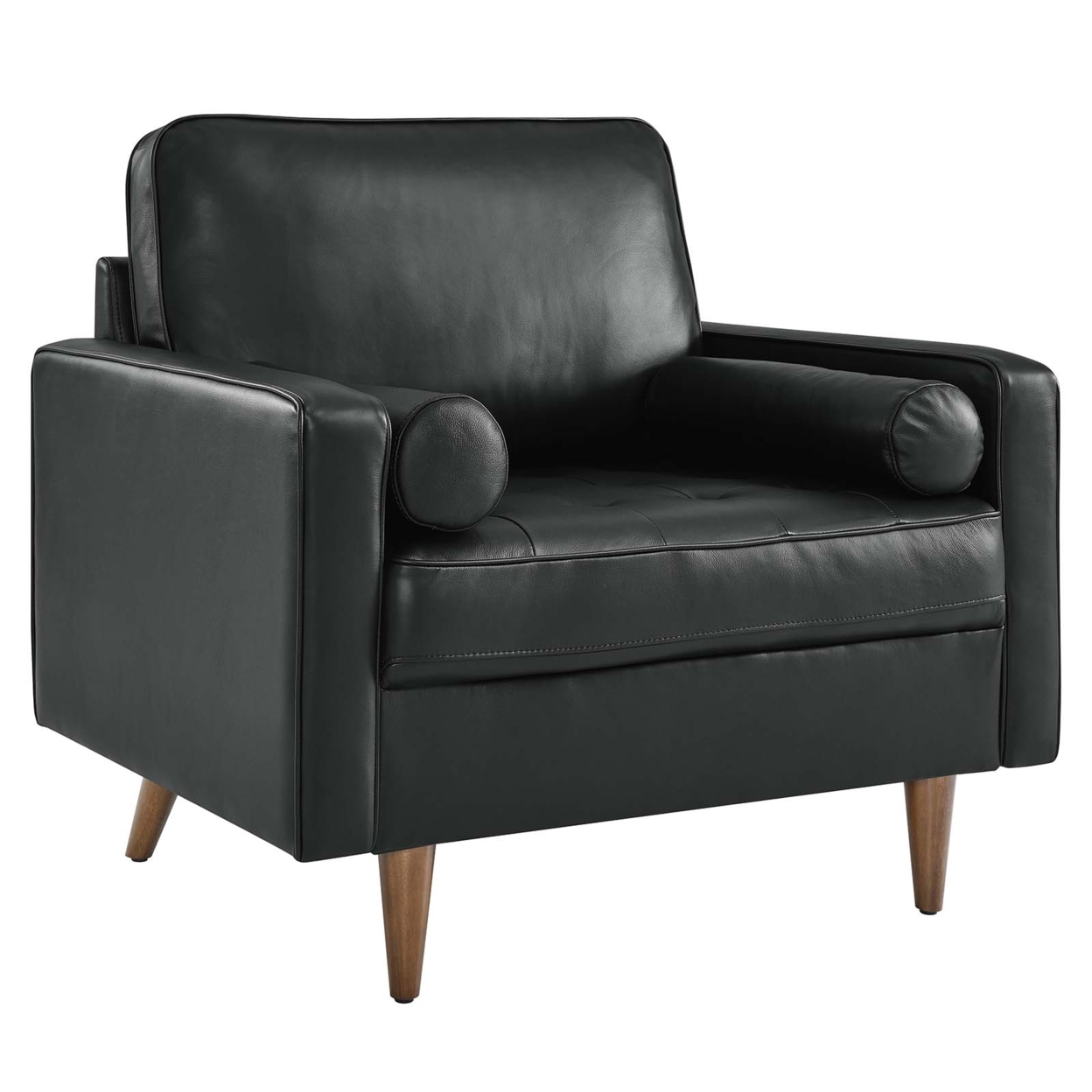 Valour Leather Armchair, Black