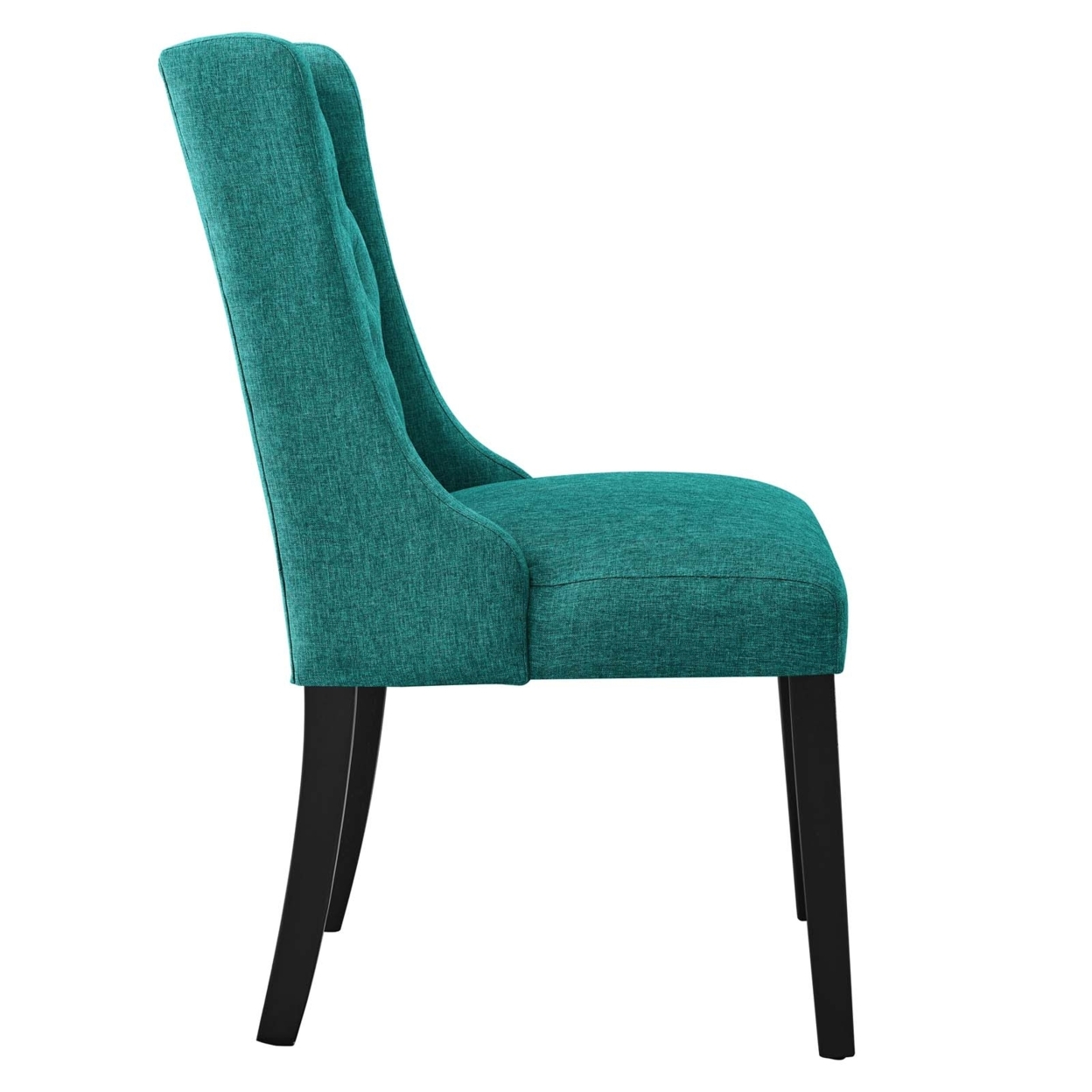 Baronet Button Tufted Fabric Dining Chair, Teal