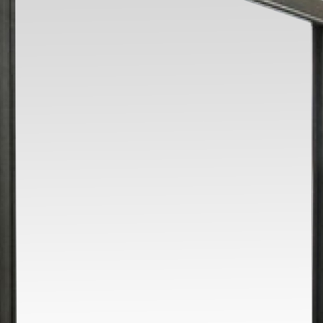 45 Inch Solid Wood Mirror, Portrait Frame, Rectangular, Gray- Saltoro Sherpi