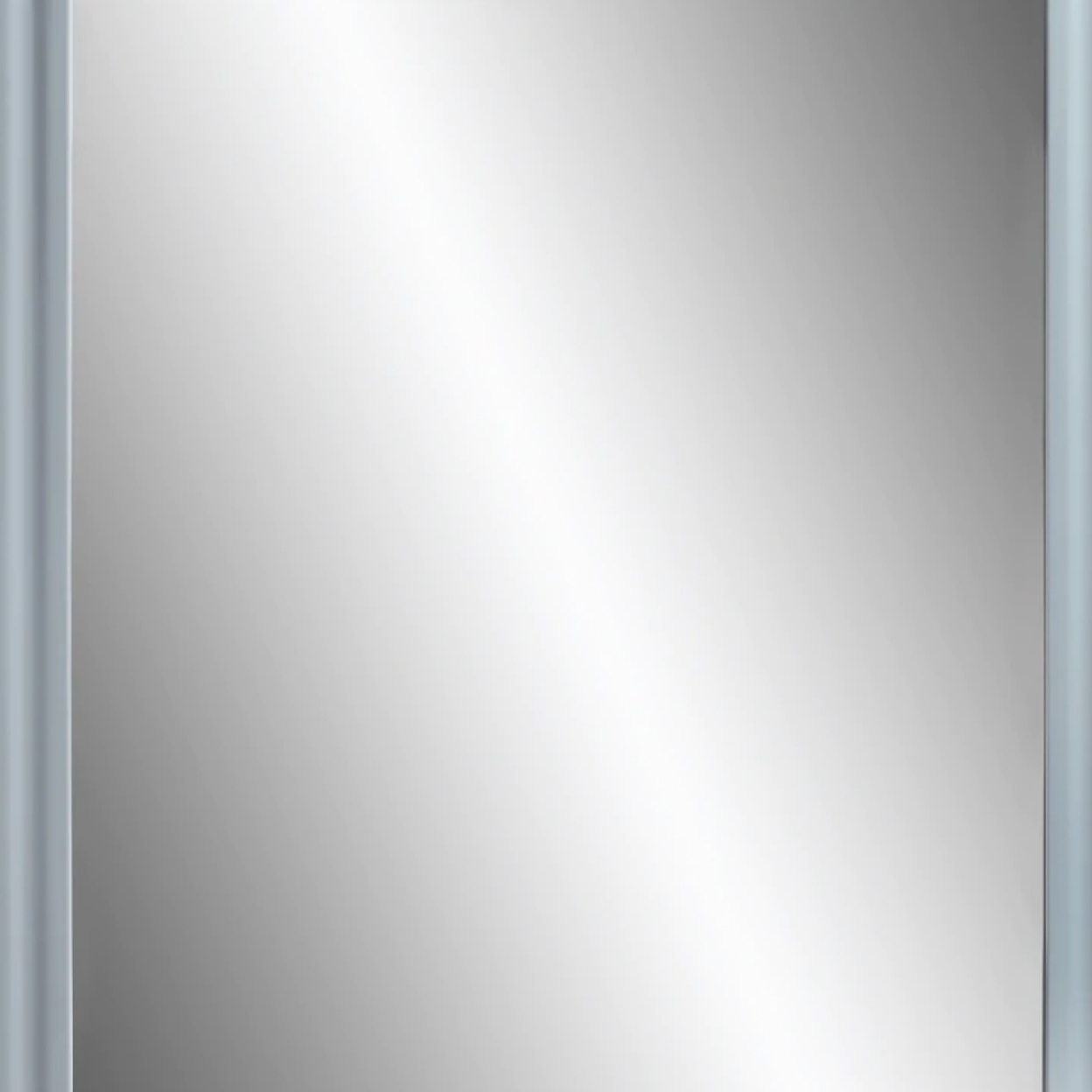 Tyra 39 Inch Wall Mirror, Rectangular Wood Frame, Gray- Saltoro Sherpi
