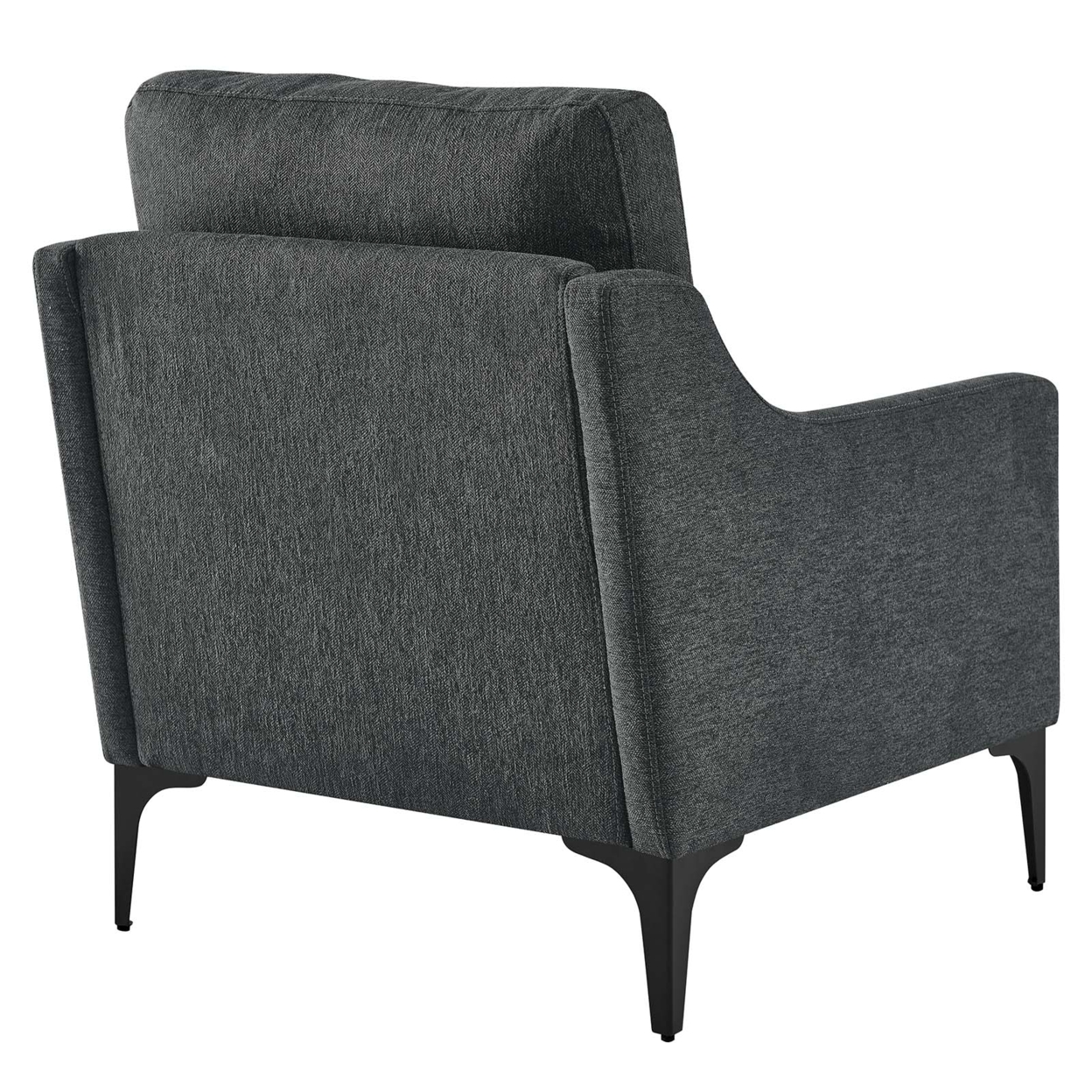 Corland Upholstered Fabric Armchair, Charcoal