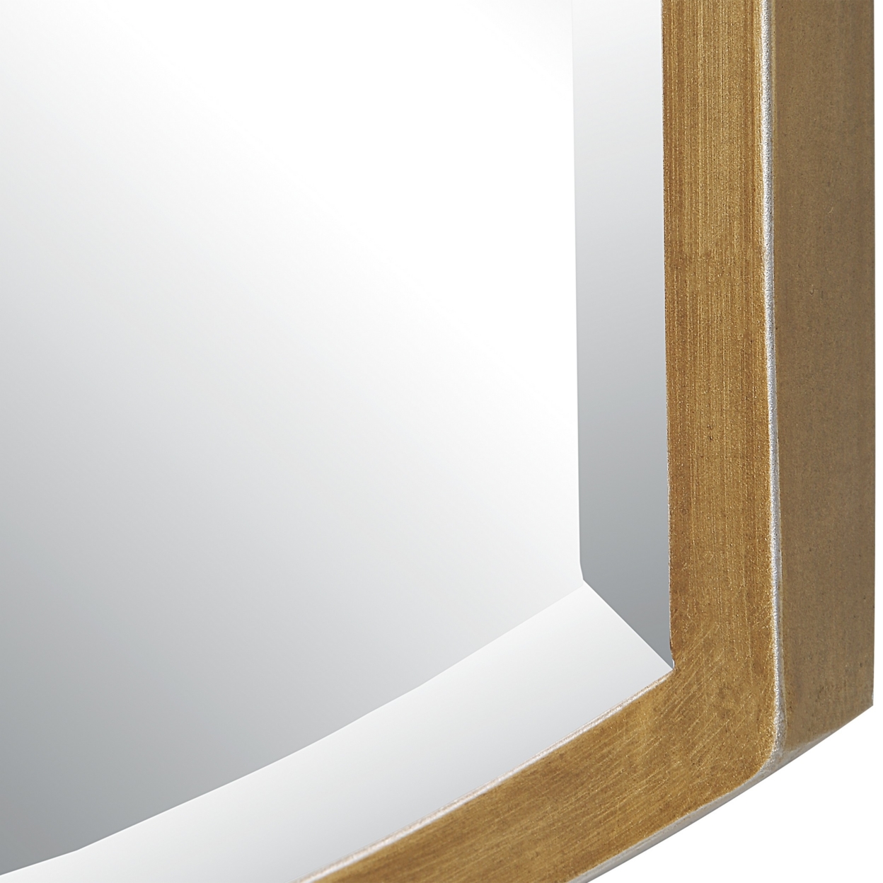 22 X 35 Modern Rectangular Mirror With Arches And Bevels, Gold, Silver- Saltoro Sherpi