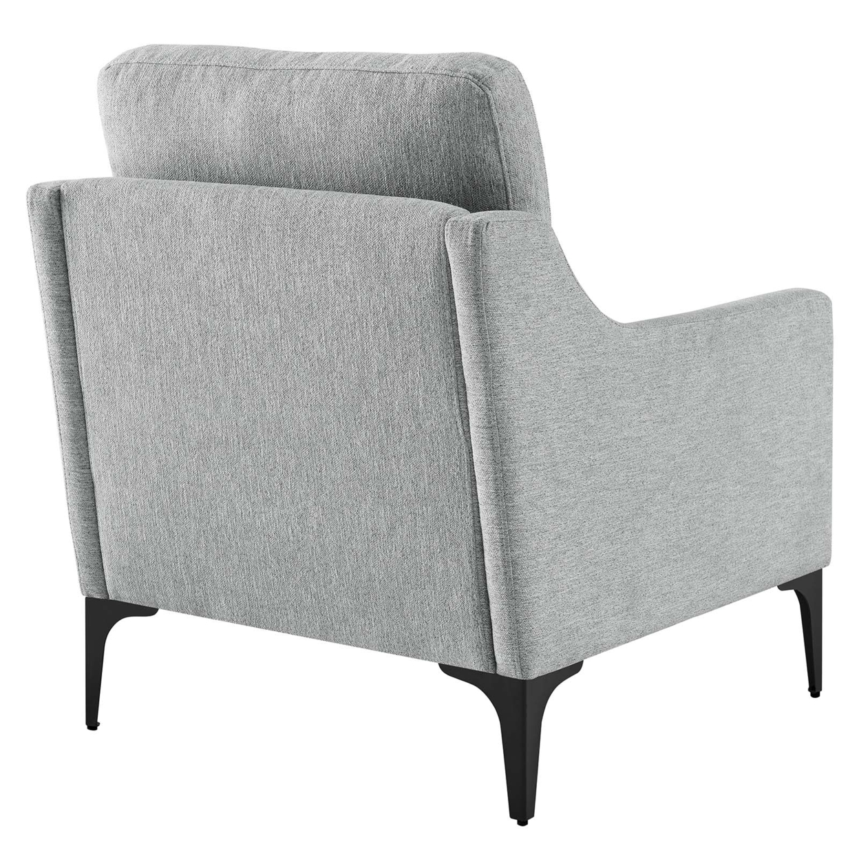 Corland Upholstered Fabric Armchair, Light Gray