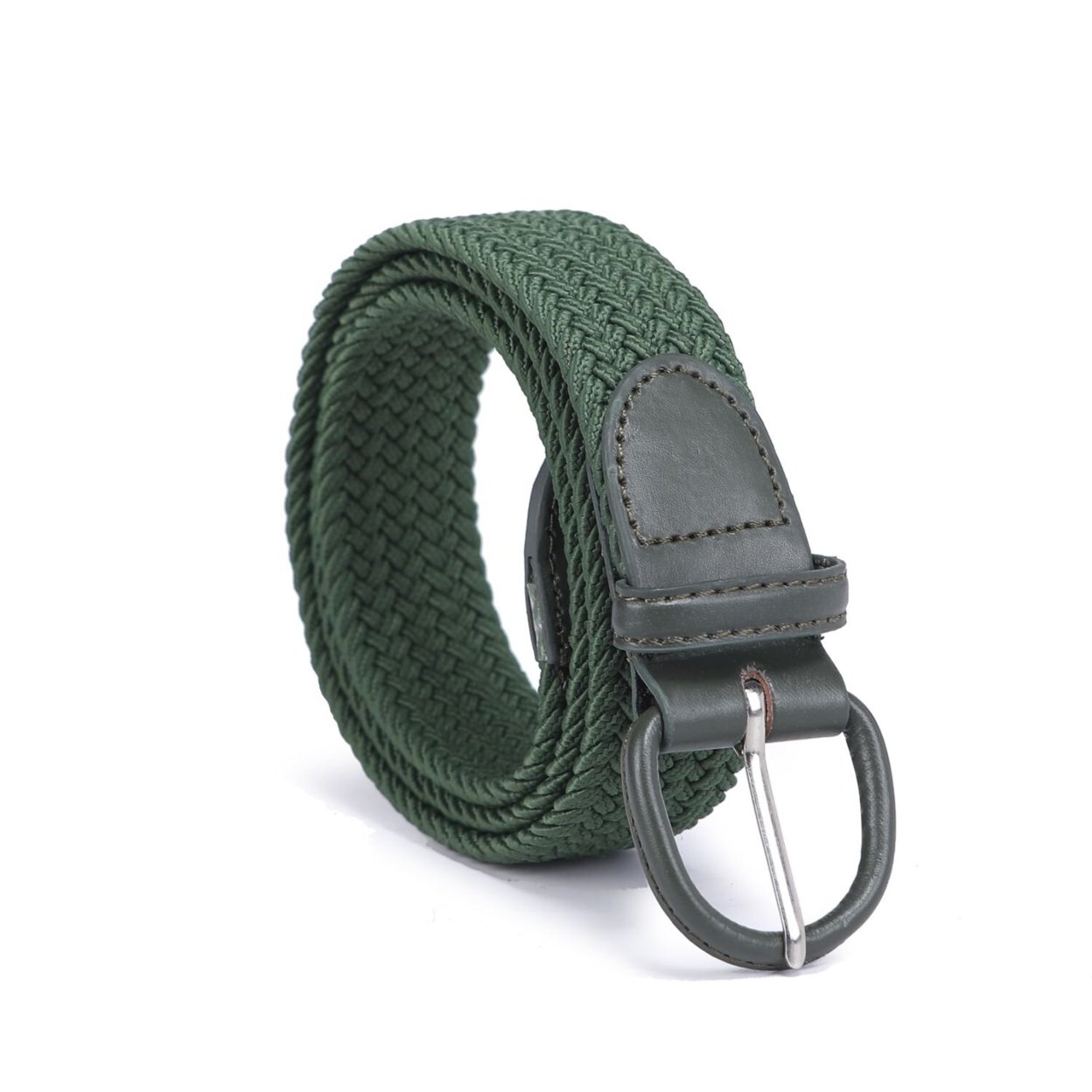 MKF Collection Elia & Elenis Woven Adjustable Belt By Mia K - Olive Elia, Medium