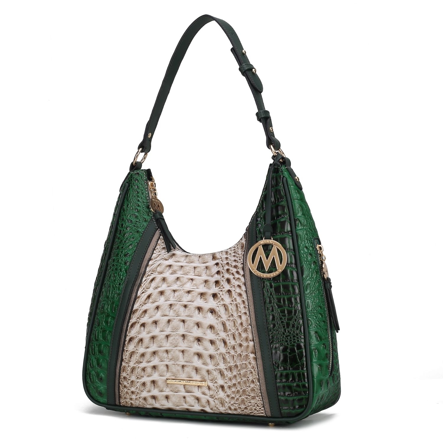 MKF Collection Becket Faux Crocodile-Embossed Vegan Leather Women's Shoulder Bag By Mia K - Green