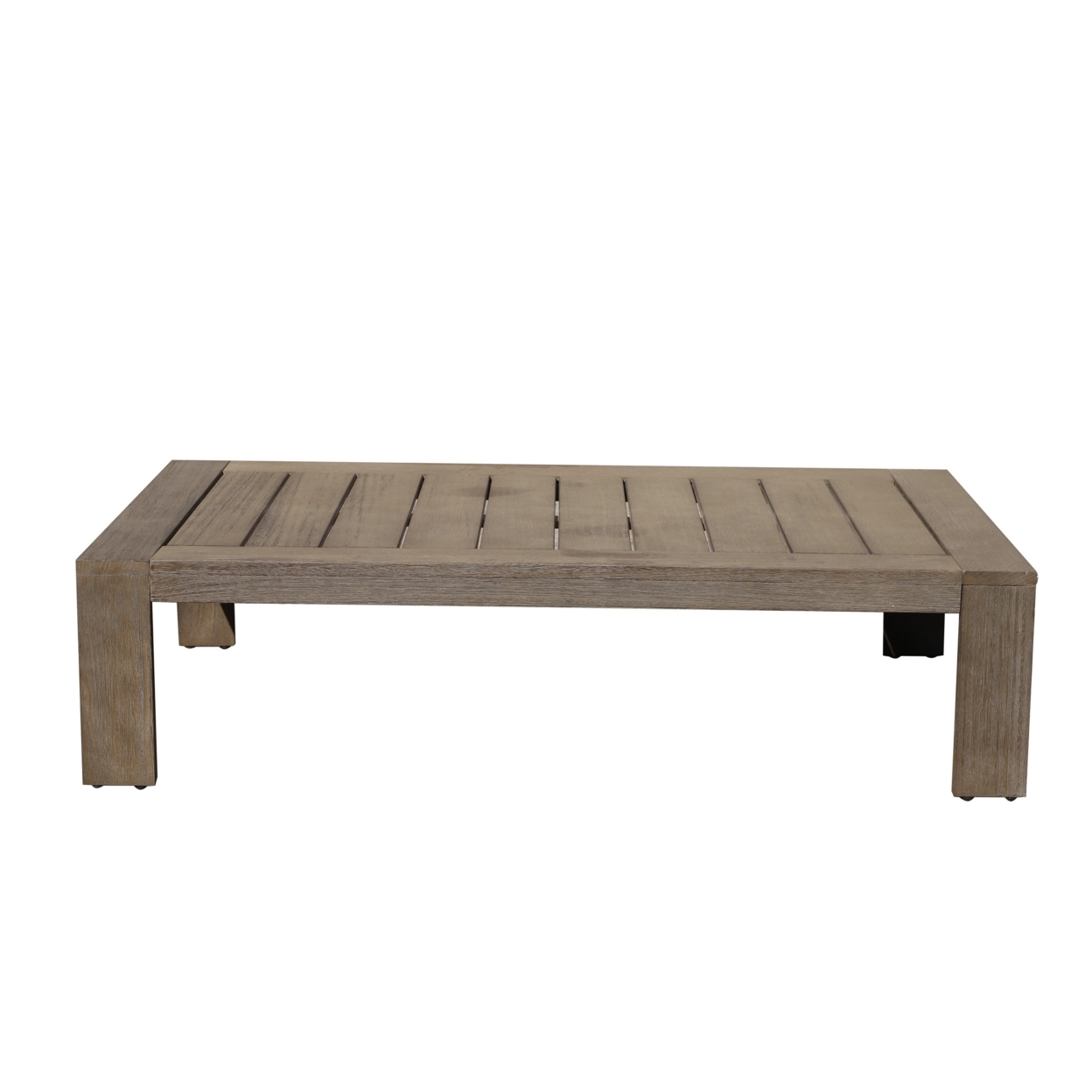 Neji 51 Inch Coffee Table, Burnt Brown Acacia Wood Frame, Plank Surface- Saltoro Sherpi