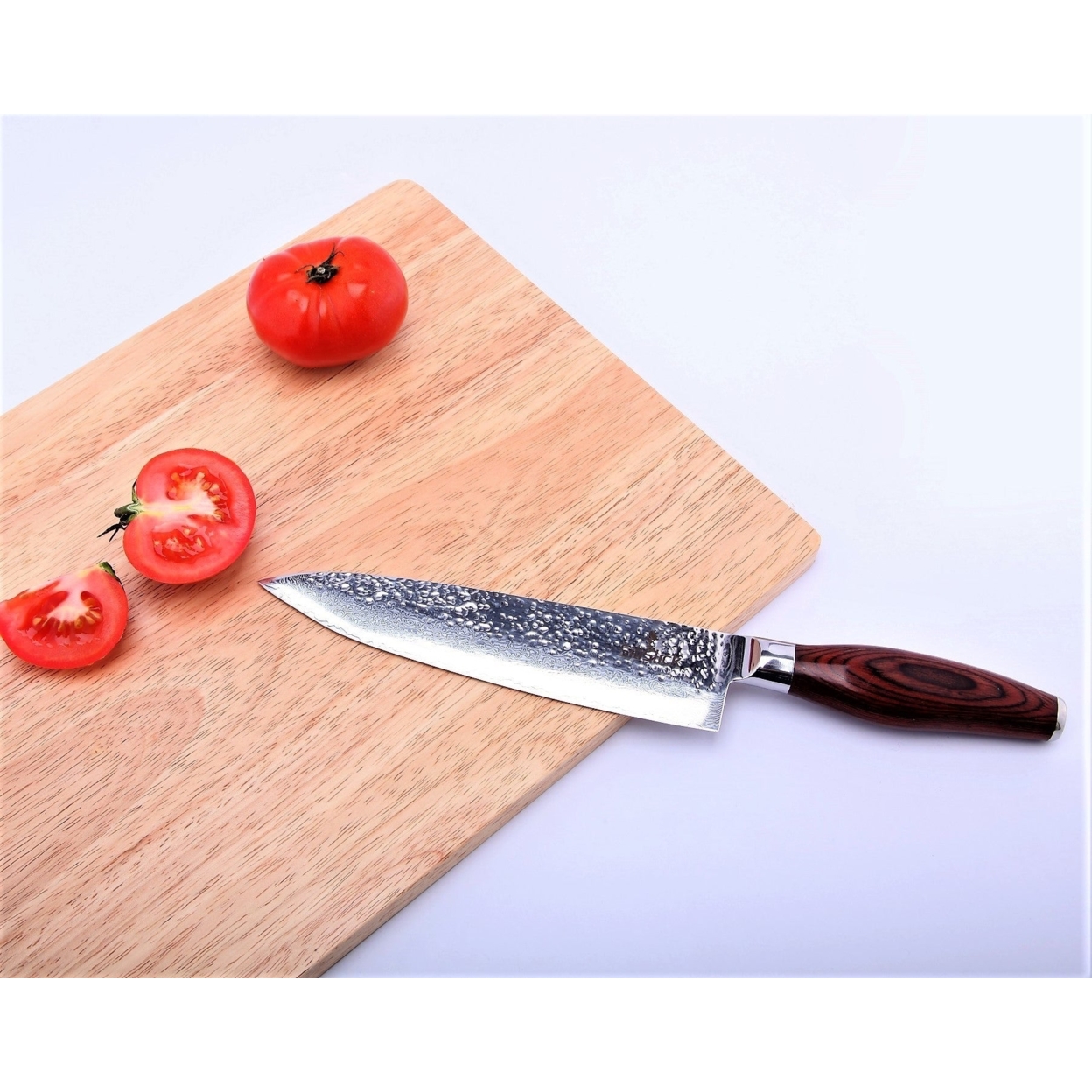 Damascus Stainless Steel Knife - Chef Hammered Design