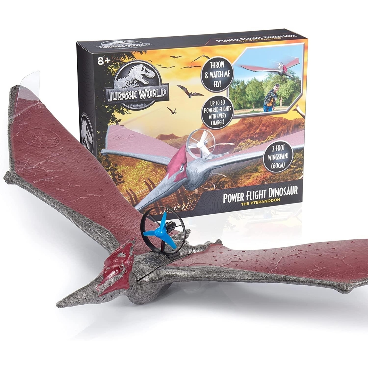 Jurassic World Power Flight Dino Pteranodon Flying Dinosaur Interactive Toy WOW! Stuff