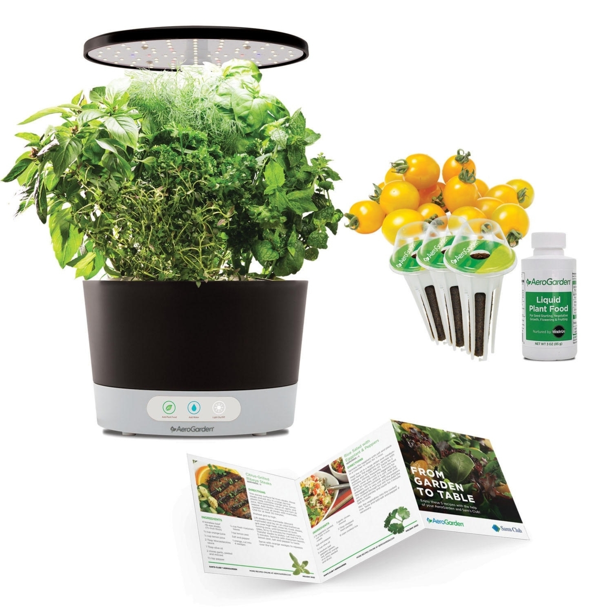 AeroGarden Harvest 360 Hydroponic Garden Bundle W/ Extra Seed Pod & Recipe Book