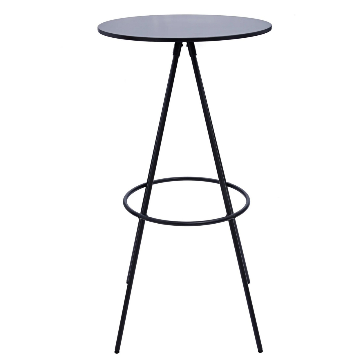 44 Inch Modern Bar Table, Hairpin Legs, Spacer, Composite Wood Surface- Saltoro Sherpi