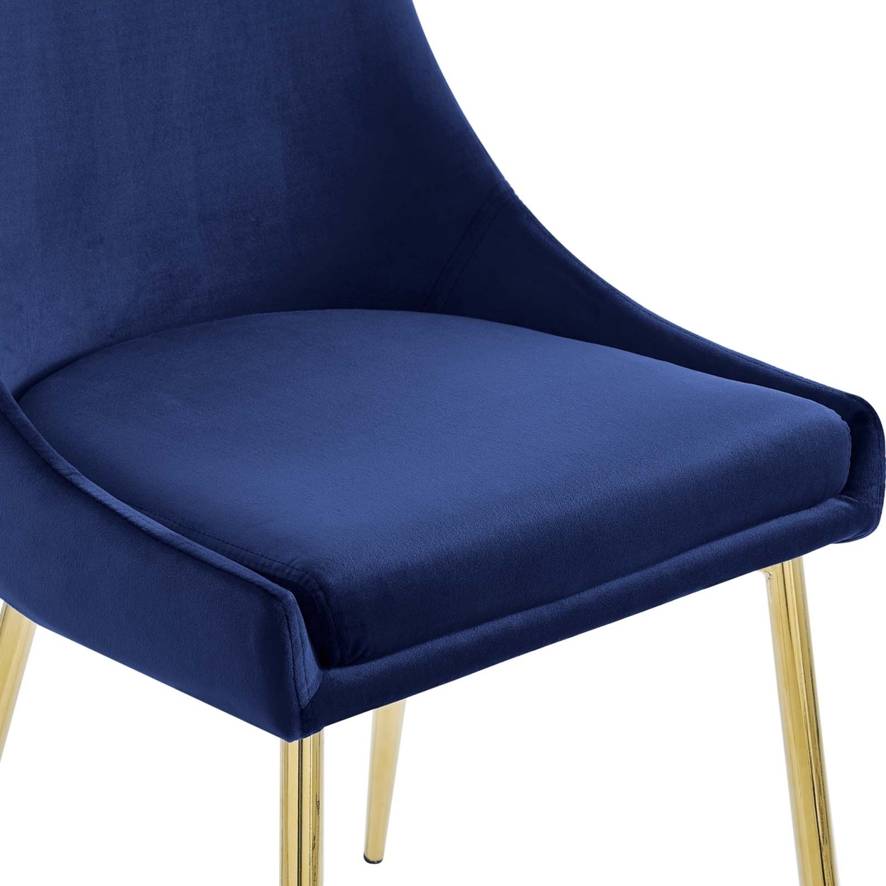 Viscount Performance Velvet Dining Chairs - Set Of 2, Gold Navy