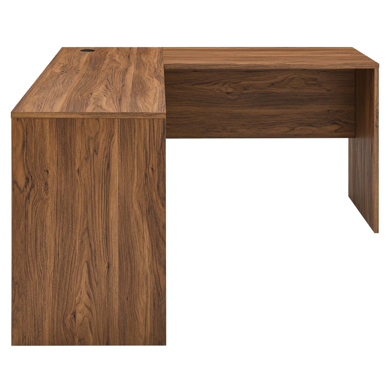 Transmit Wood Desk And File Cabinet Set, Walnut White