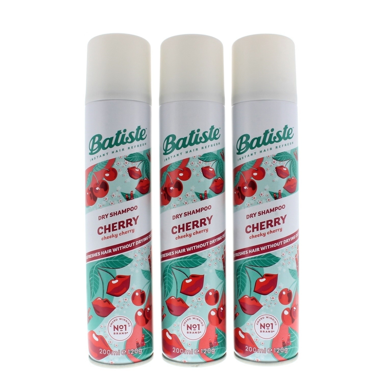 Batiste Instant Hair Refresh Dry Shampoo Cherry Cheeky Cherry 200ml/120g (3 PACK)