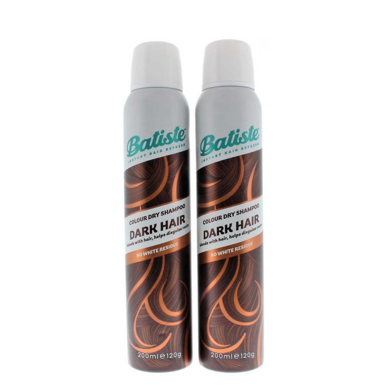 Batiste Instant Hair Refresh Colour Dry Shampoo Dark Hair 200ml/120g (2 PACK)