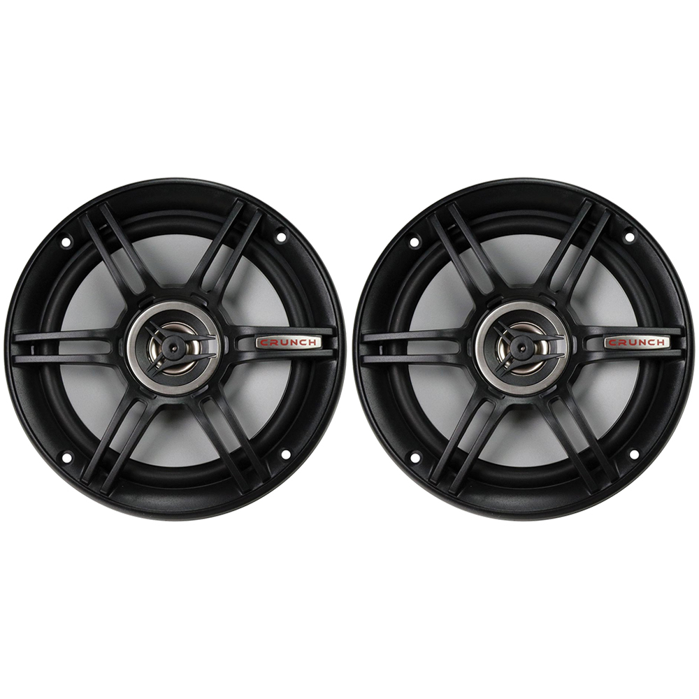 (Pack Of 2) Crunch CS65CXS Full Range 3-Way Shallow Mount Car Speaker, 6.5 , Black