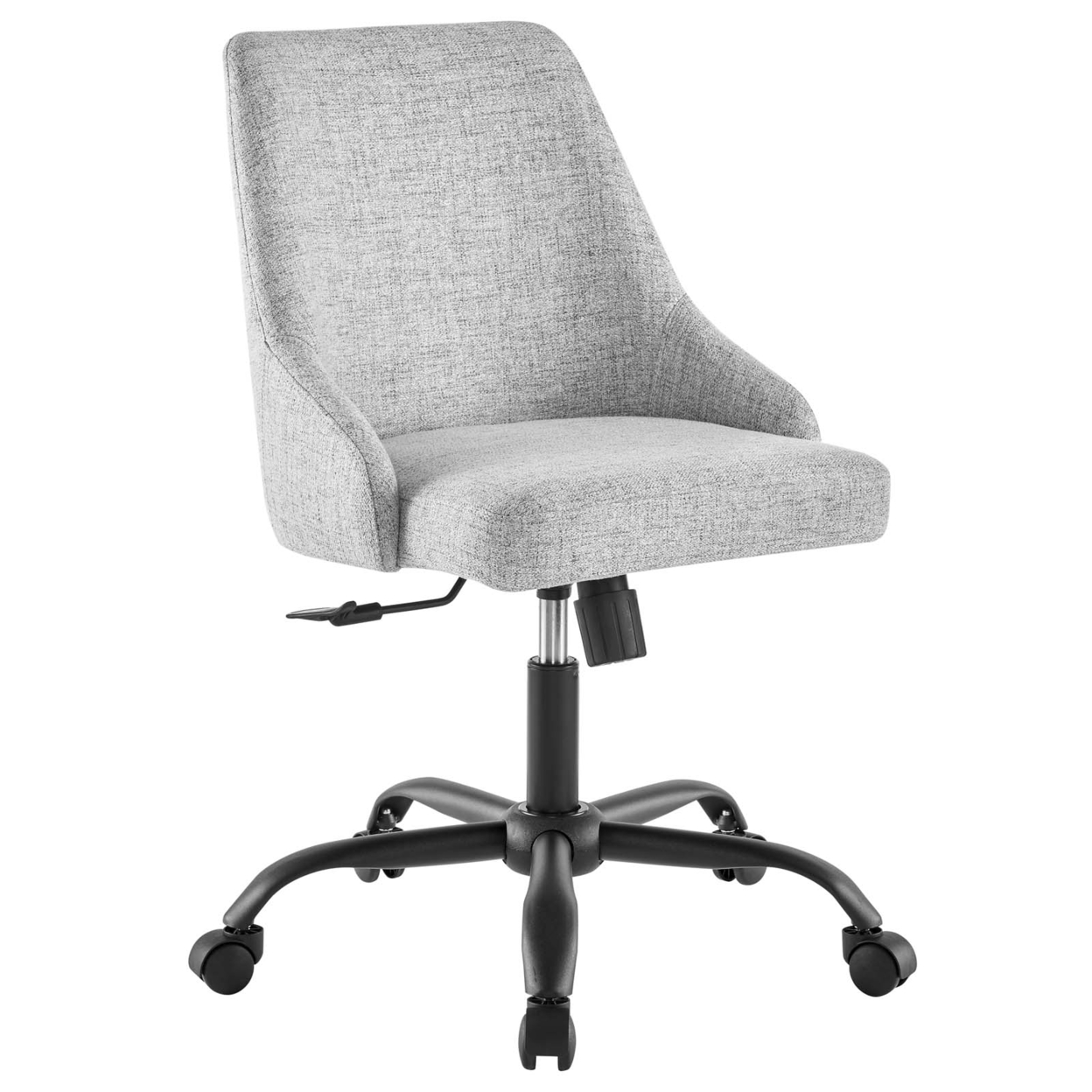 Designate Swivel Upholstered Office Chair, Black Gray