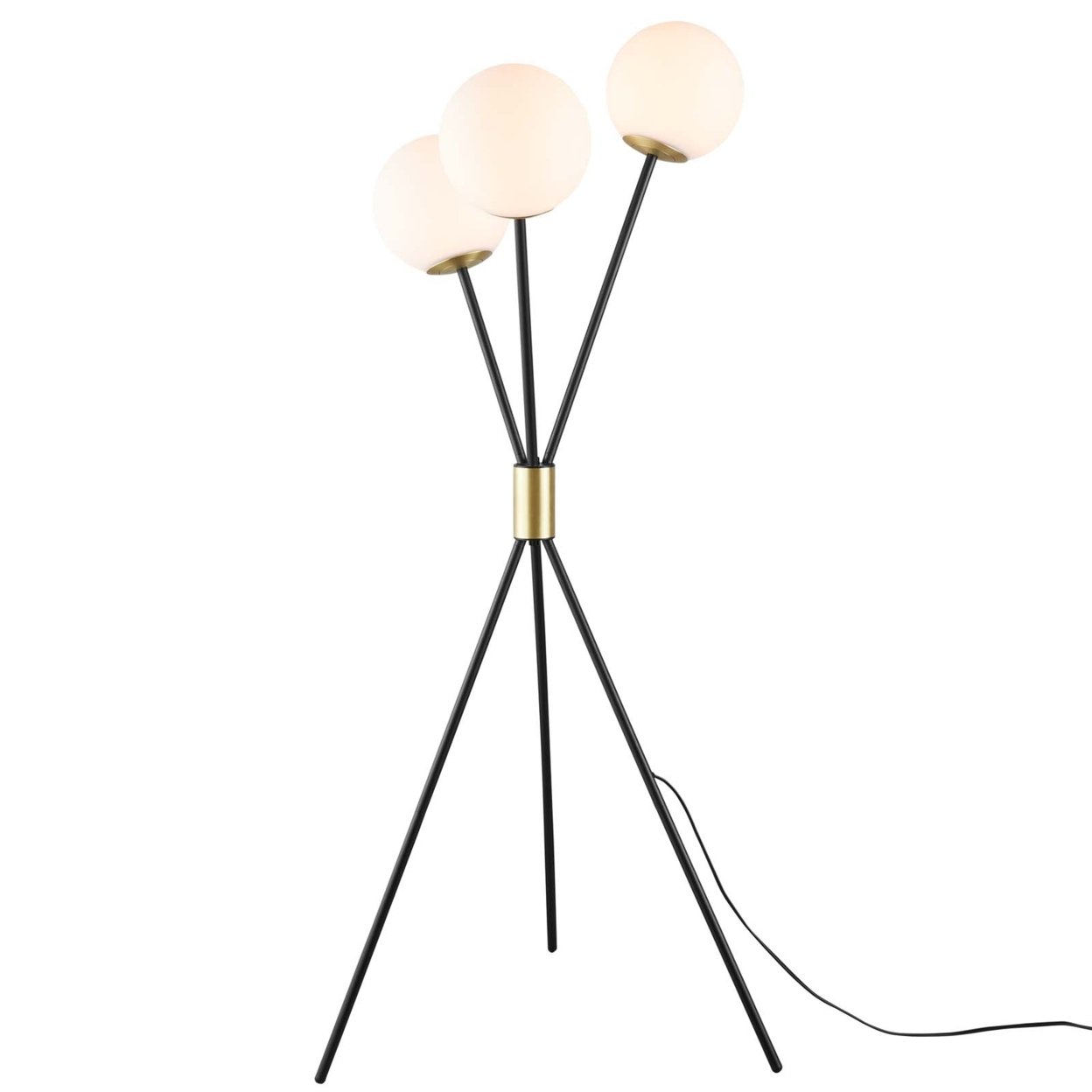 Vera 3-Light Floor Lamp, Black