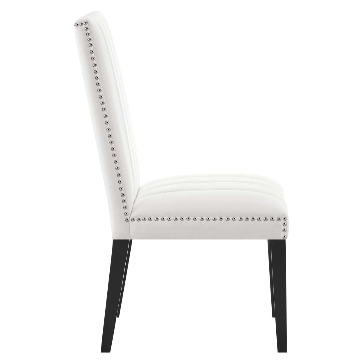 Catalyst Performance Velvet Dining Side Chairs - Set Of 2, White