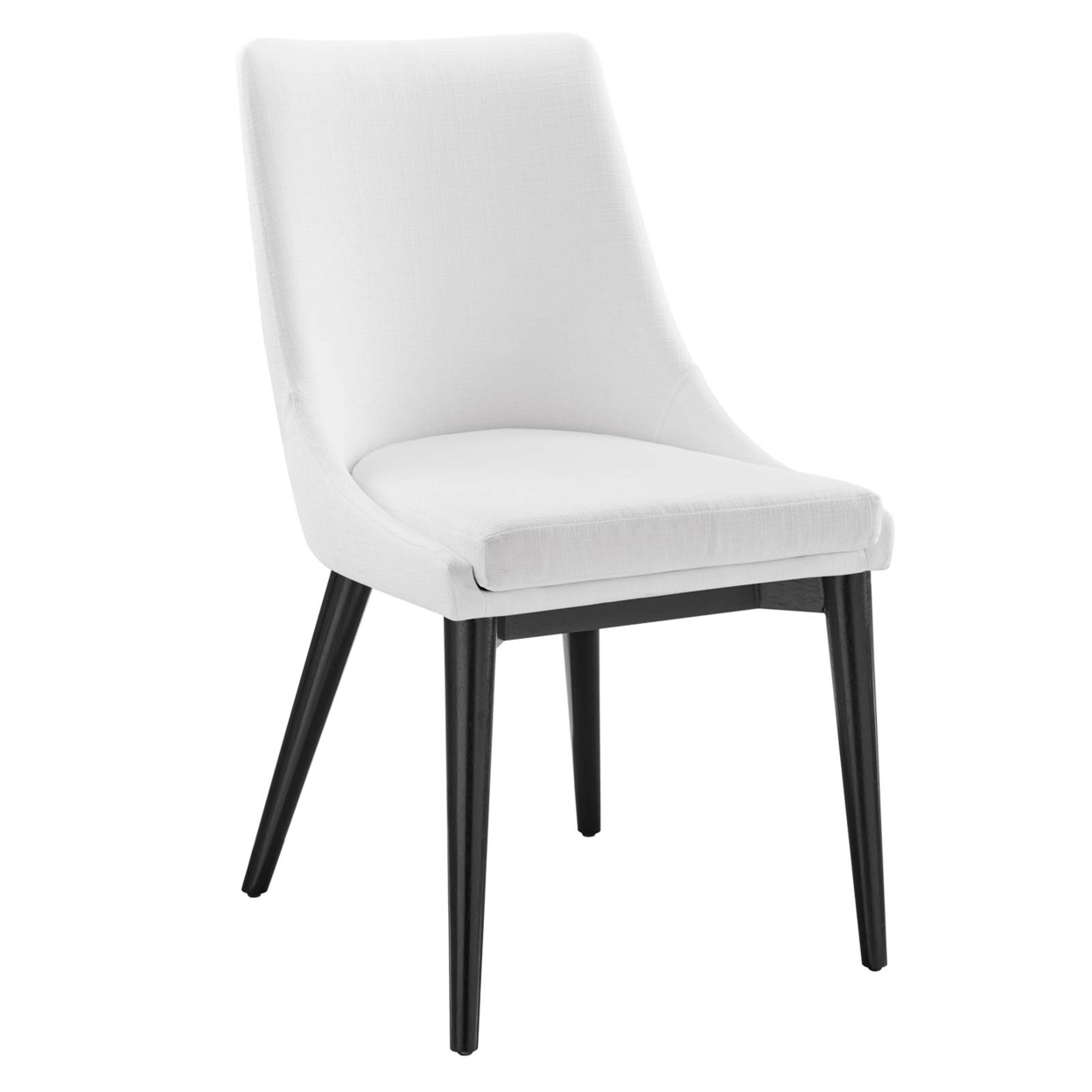 Viscount Fabric Dining Chair, White