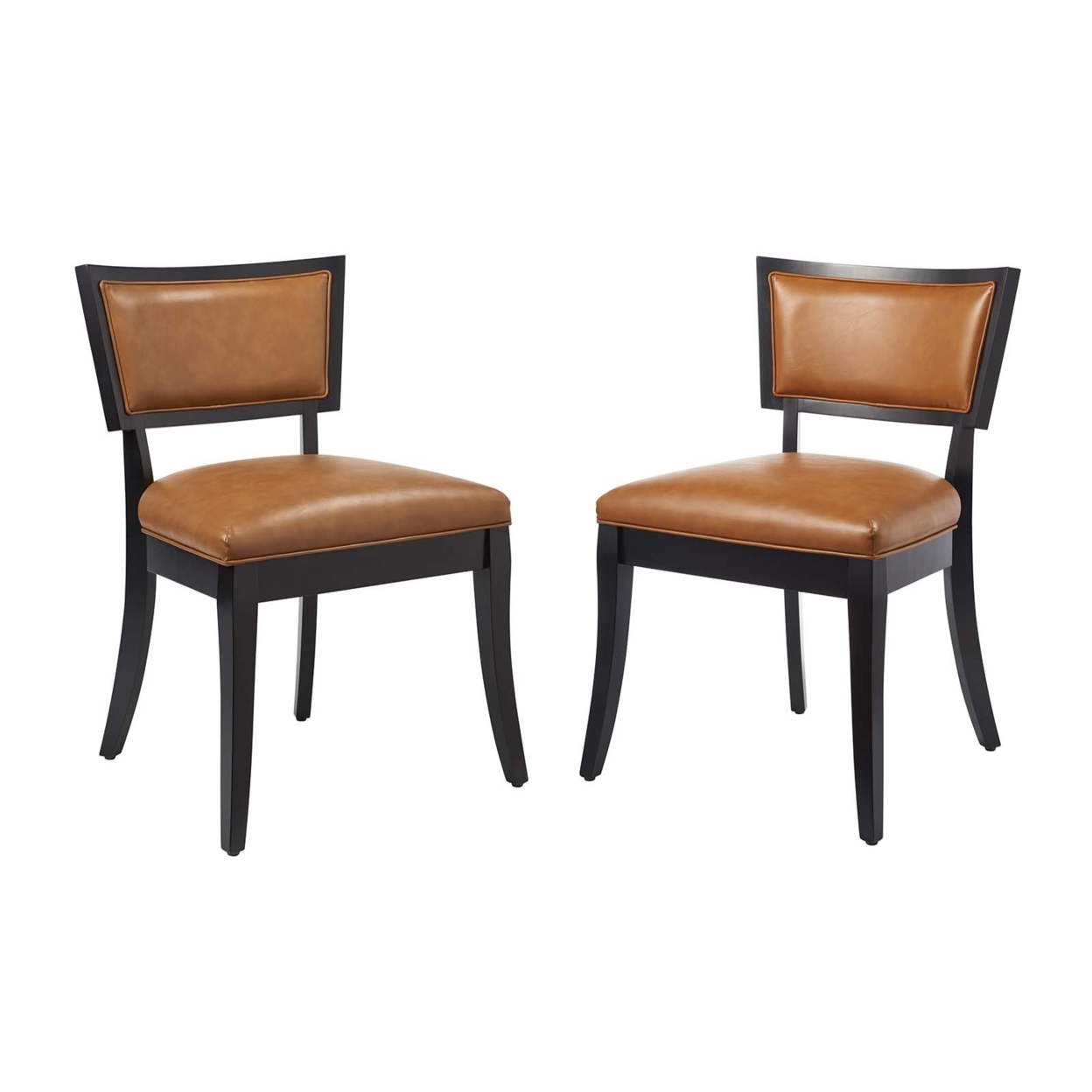 Pristine Vegan Leather Dining Chairs - Set Of 2