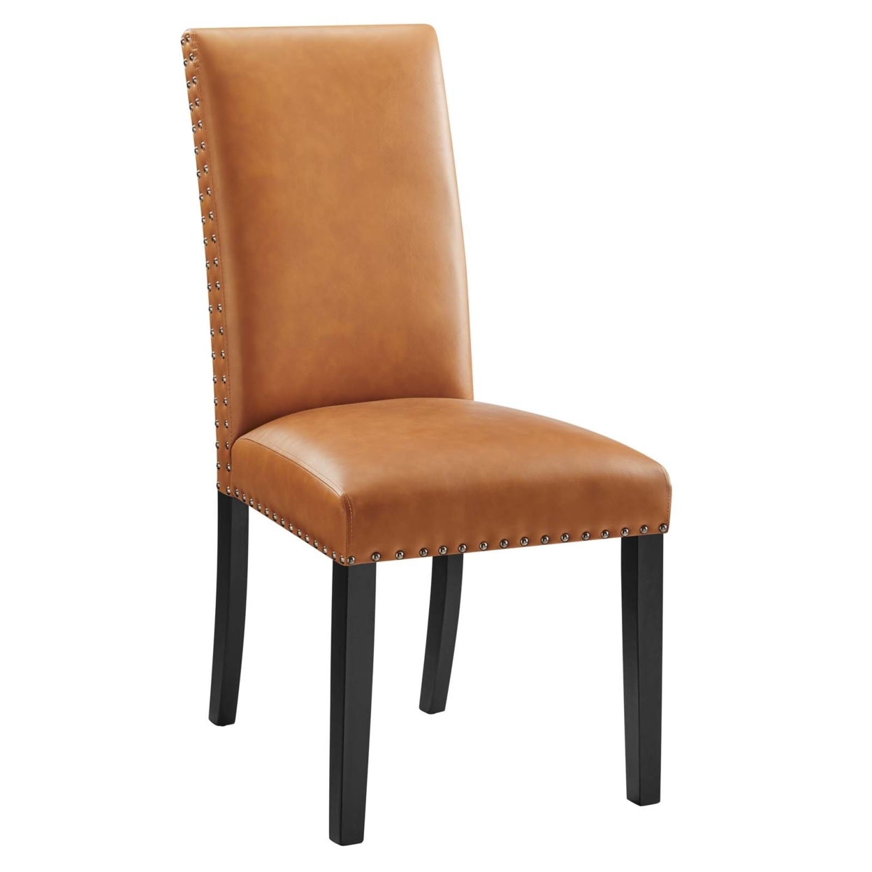 Parcel Dining Faux Leather Side Chair, Tan
