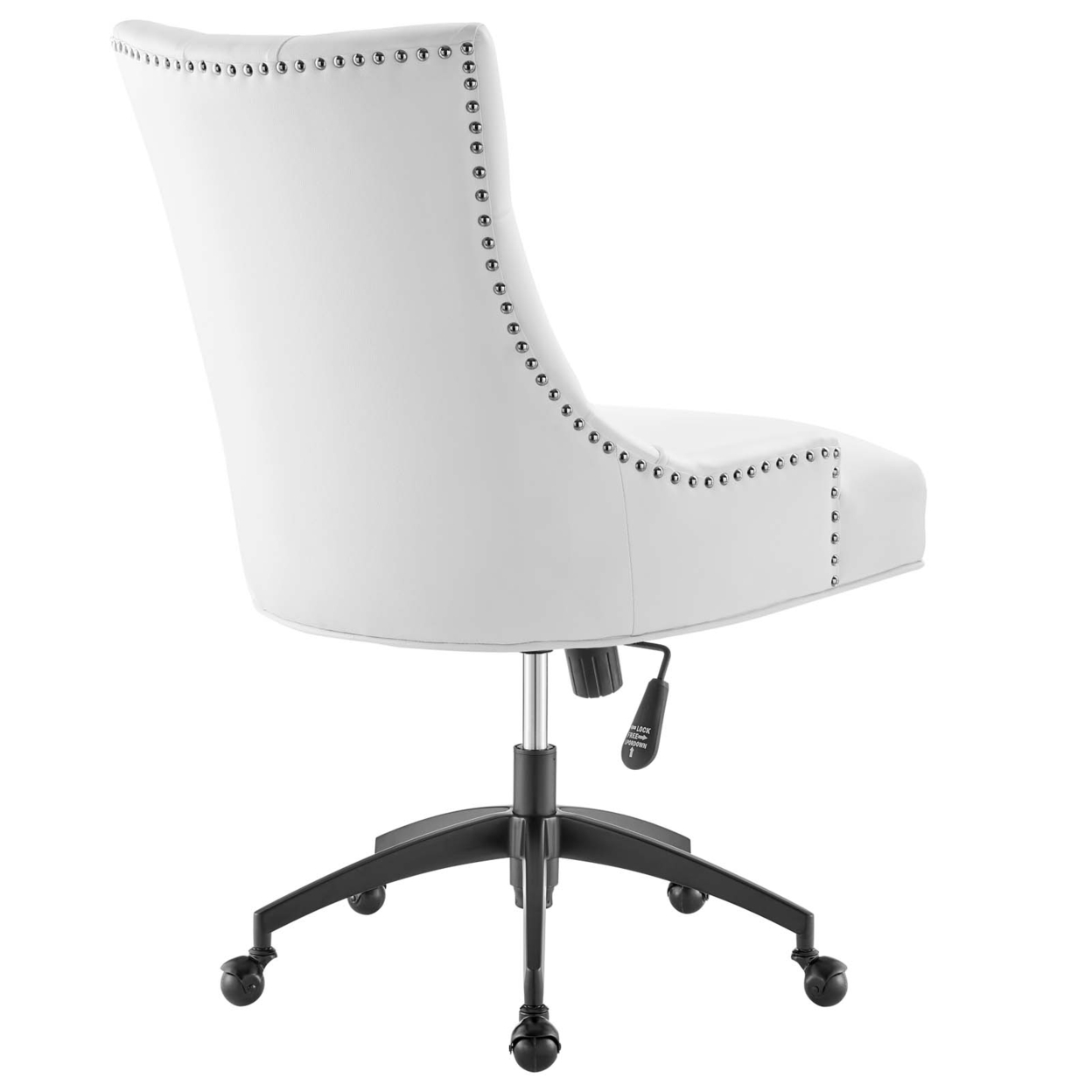 Regent Tufted Vegan Leather Office Chair, Black White