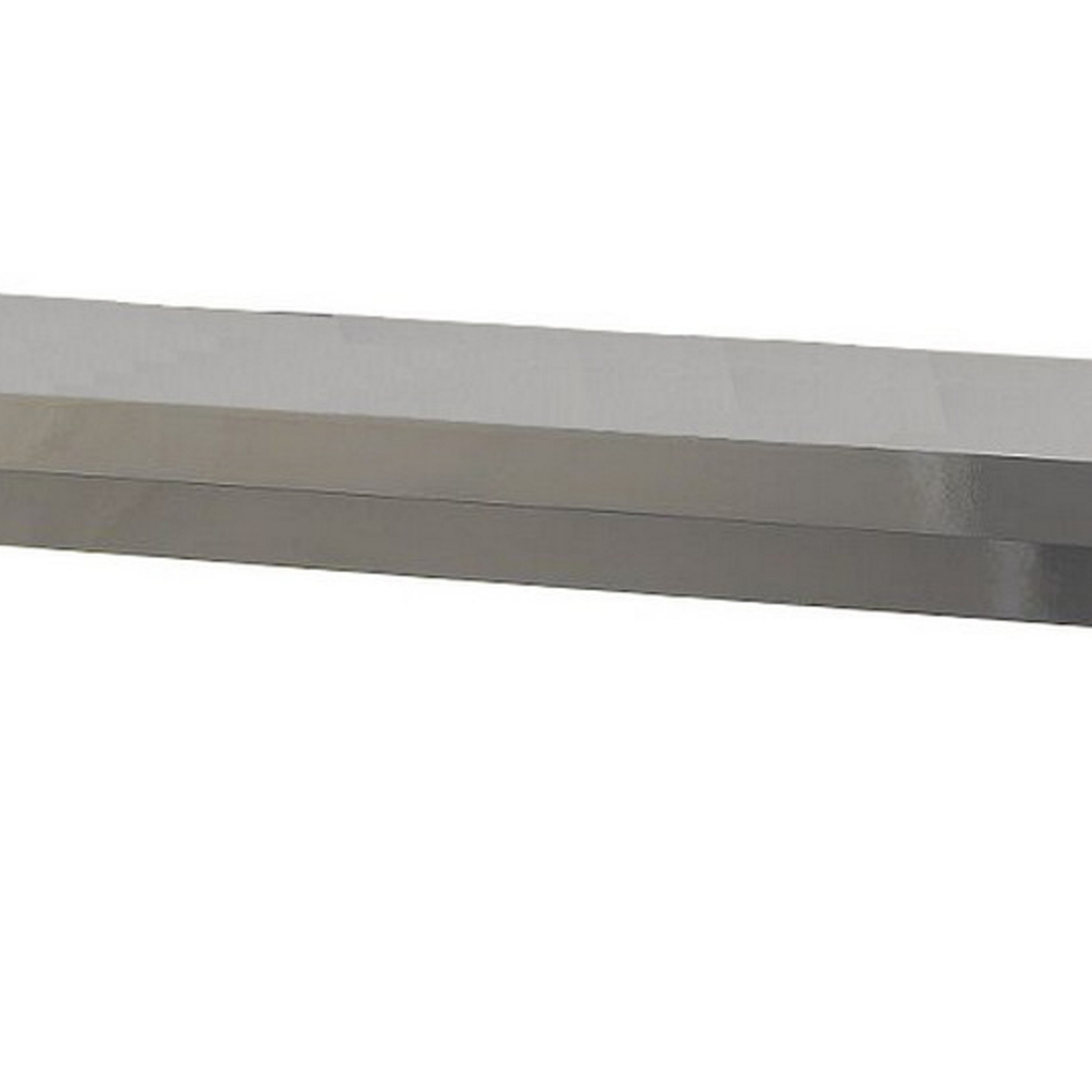 Joey 60 Inch Modern Bar Table, Lacquered Gray Finish, Composite Wood Frame- Saltoro Sherpi