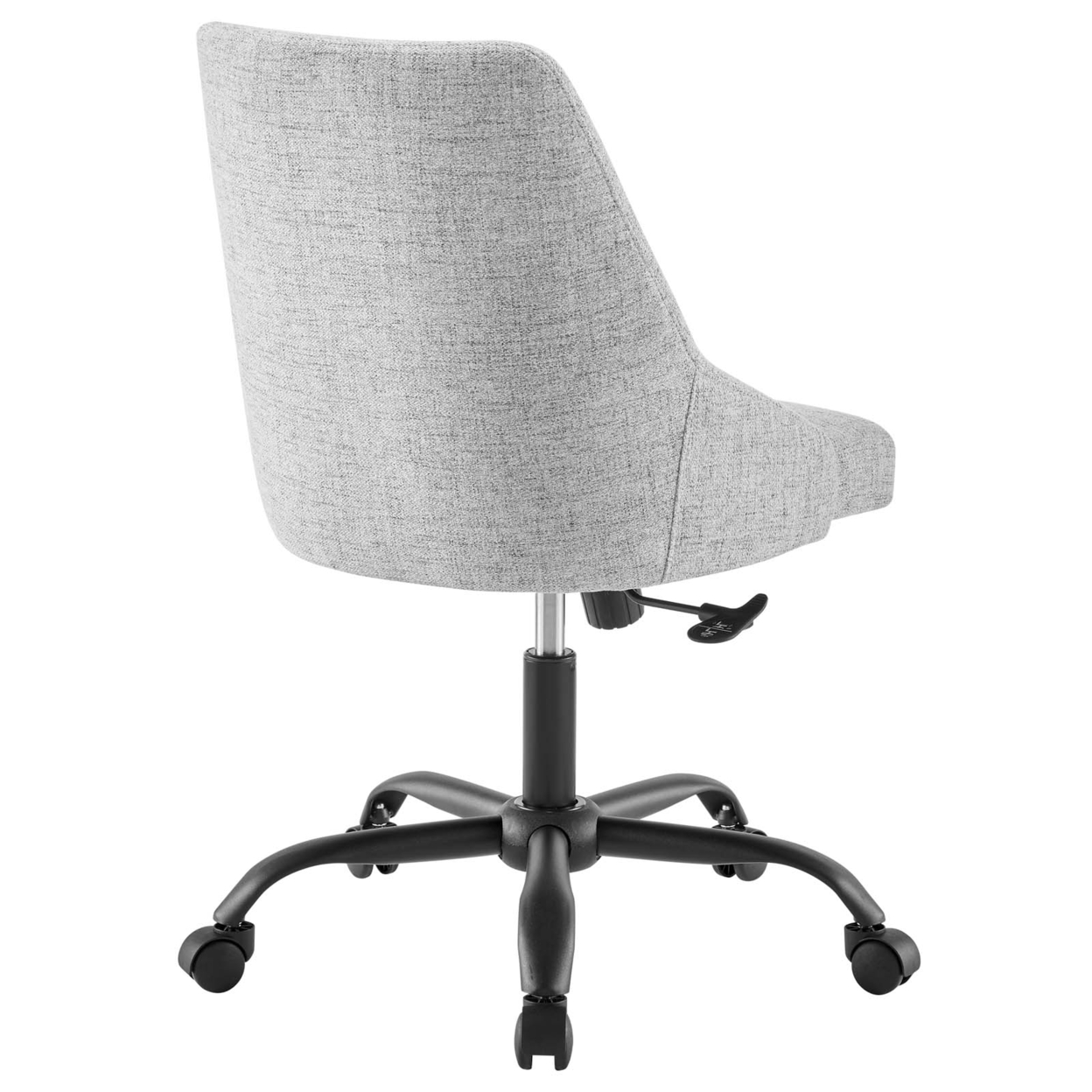 Designate Swivel Upholstered Office Chair, Black Gray