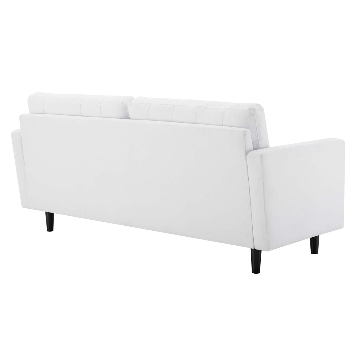 Exalt Tufted Fabric Sofa, White
