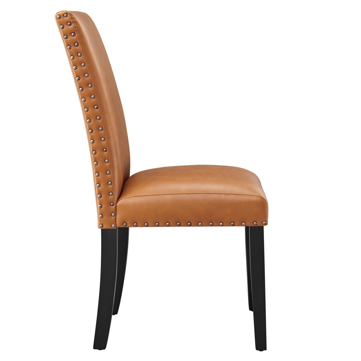 Parcel Dining Faux Leather Side Chair, Tan