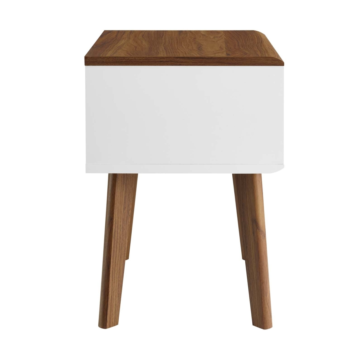 Render End Table, Walnut White