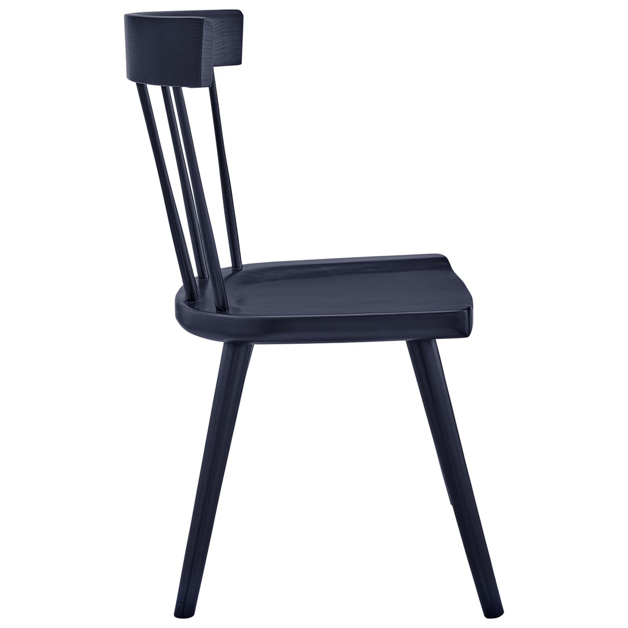 Sutter Wood Dining Side Chair Set Of 2, Midnight
