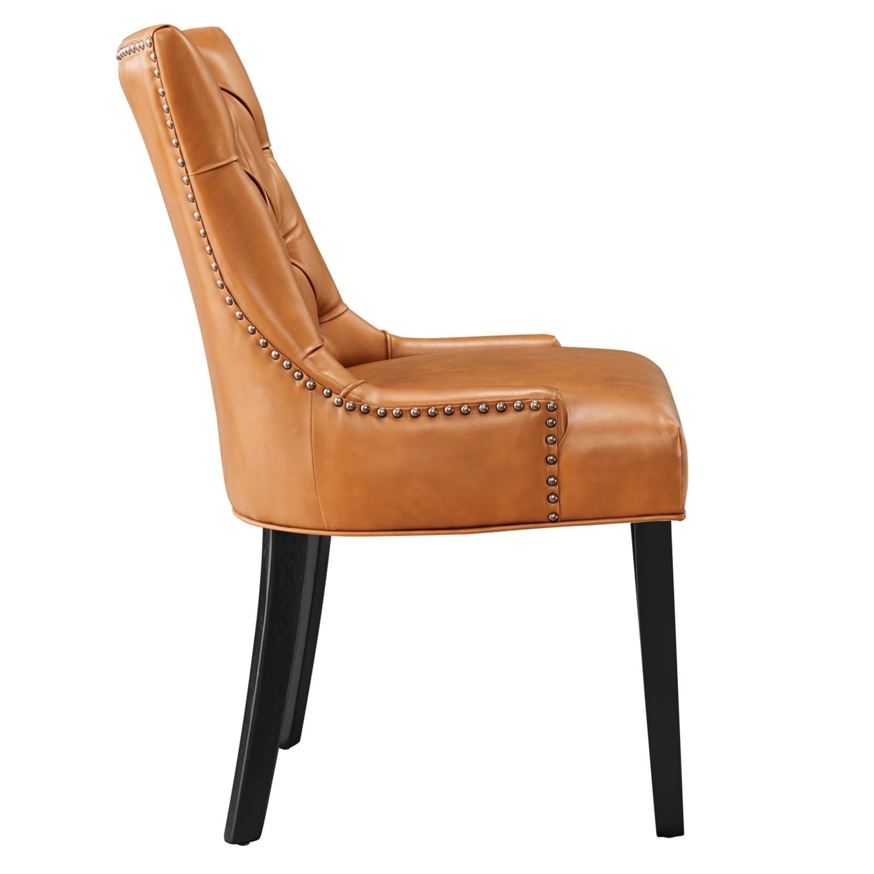 Regent Tufted Vegan Leather Dining Chair, Tan