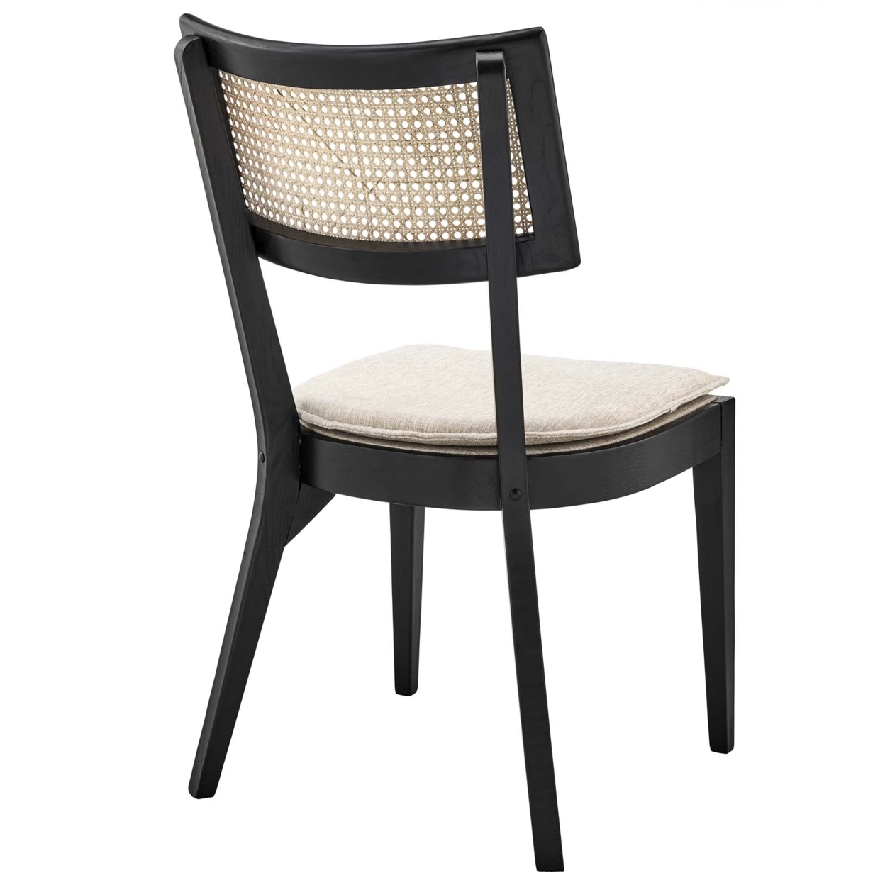 Caledonia Wood Dining Chair, Black Beige