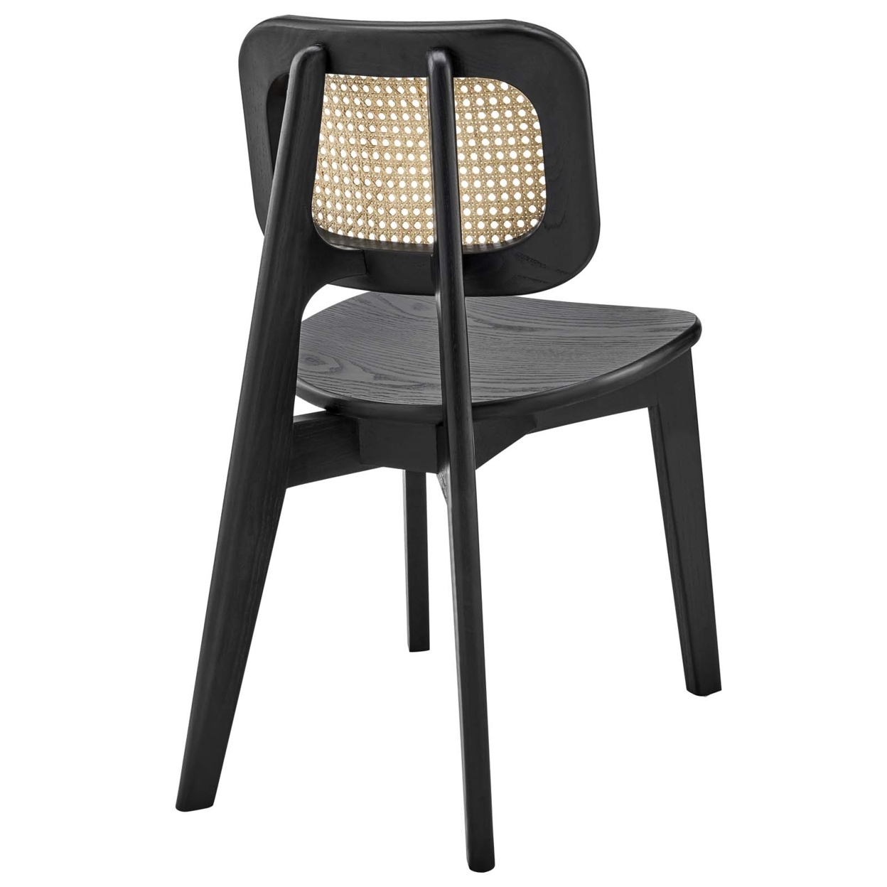 Habitat Wood Dining Side Chair, Black