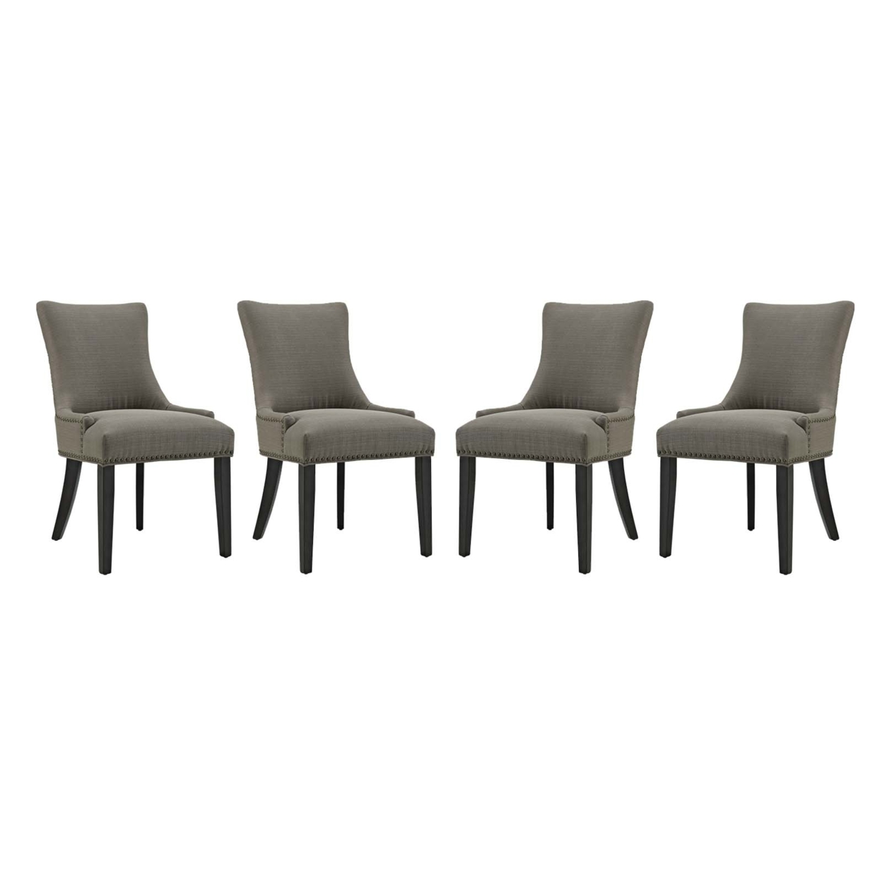 Marquis Dining Chair Fabric Set Of 4, Granite